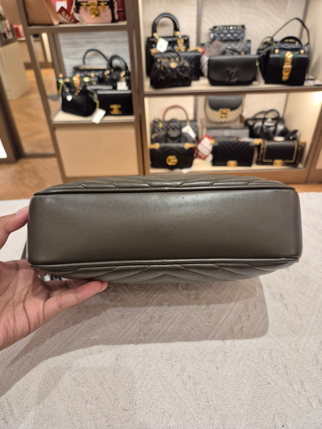 Yves Saint Laurent LouLou Camera bag Seaweed
