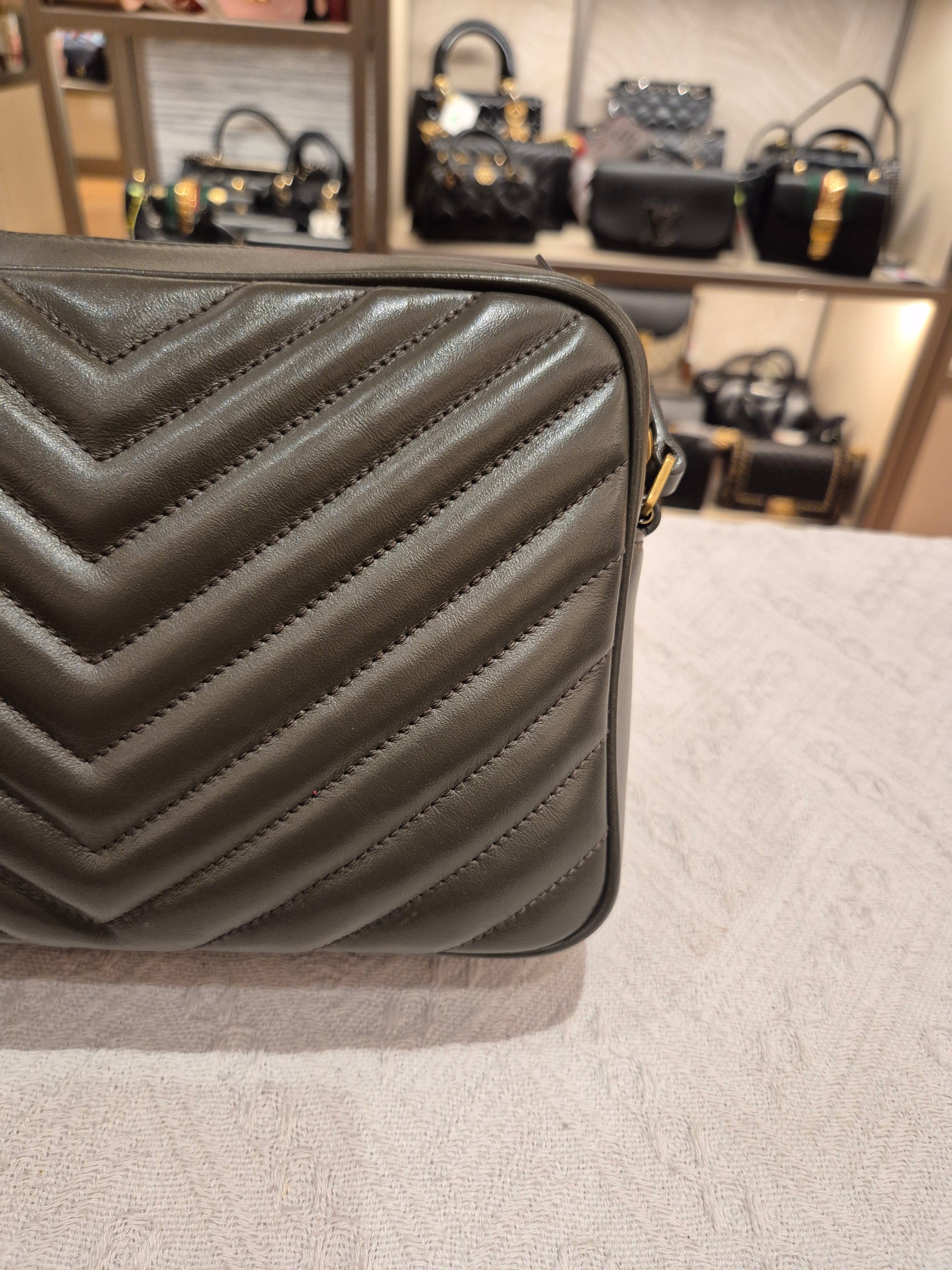 Yves Saint Laurent LouLou Camera bag Seaweed