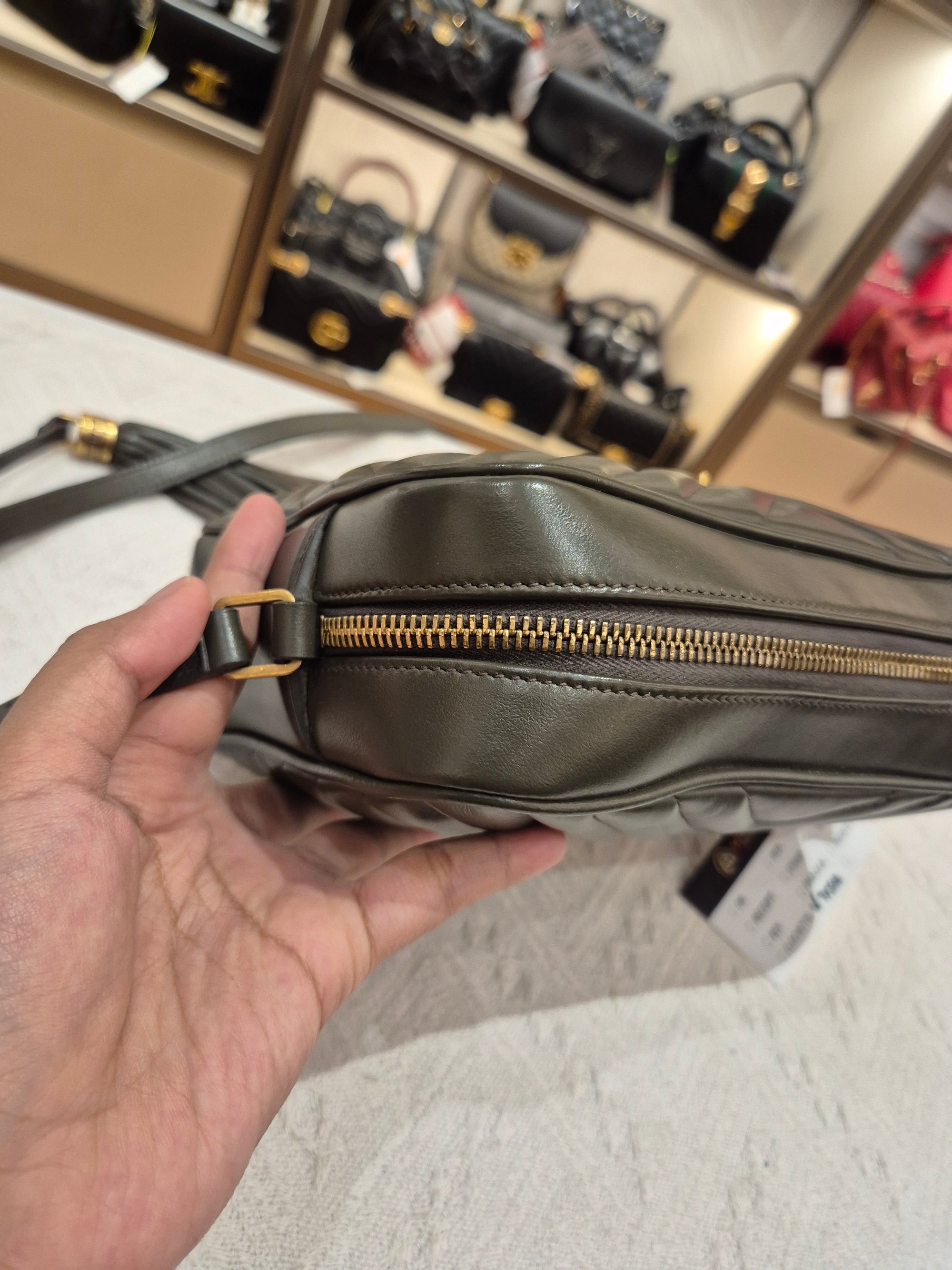 Yves Saint Laurent LouLou Camera bag Seaweed