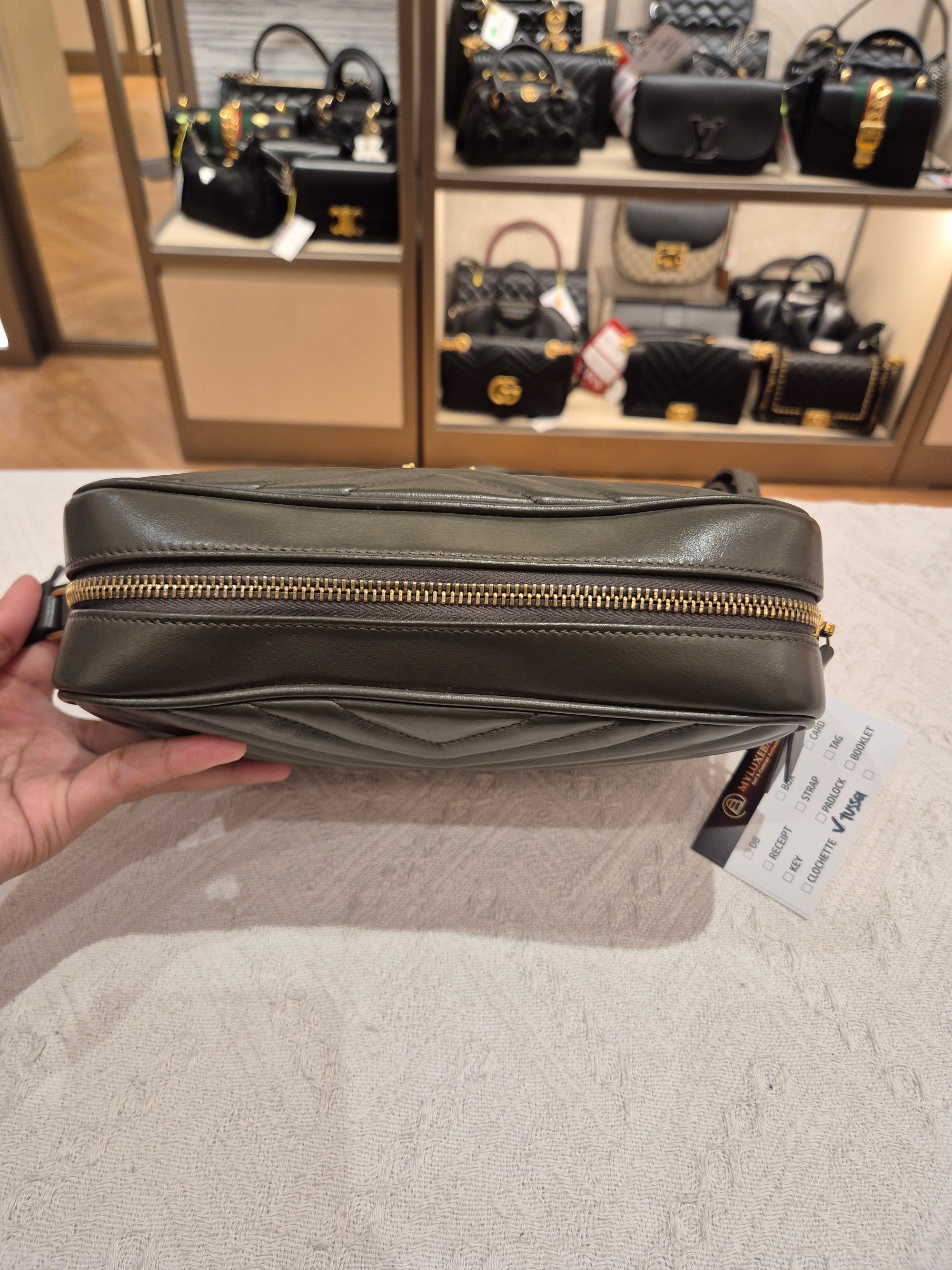 Yves Saint Laurent LouLou Camera bag Seaweed