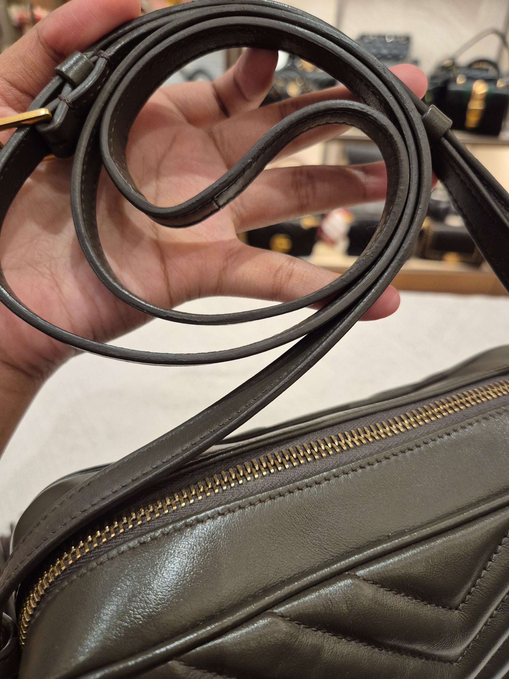 Yves Saint Laurent LouLou Camera bag Seaweed