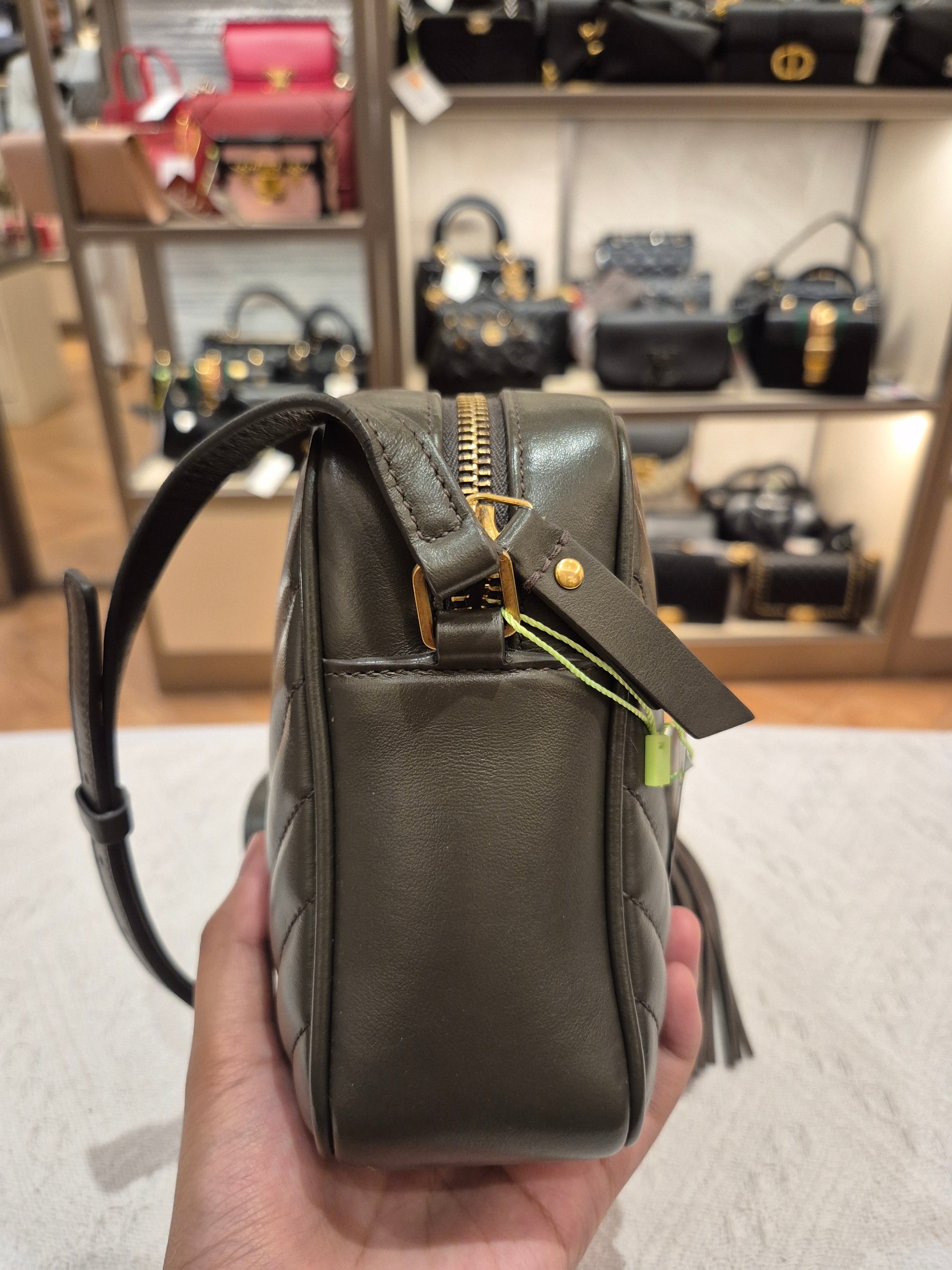 Yves Saint Laurent LouLou Camera bag Seaweed