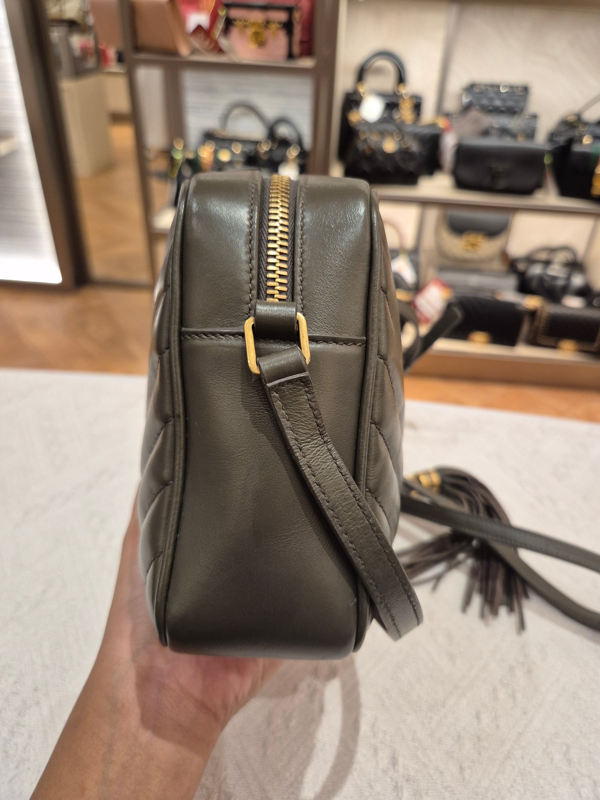 Yves Saint Laurent LouLou Camera bag Seaweed