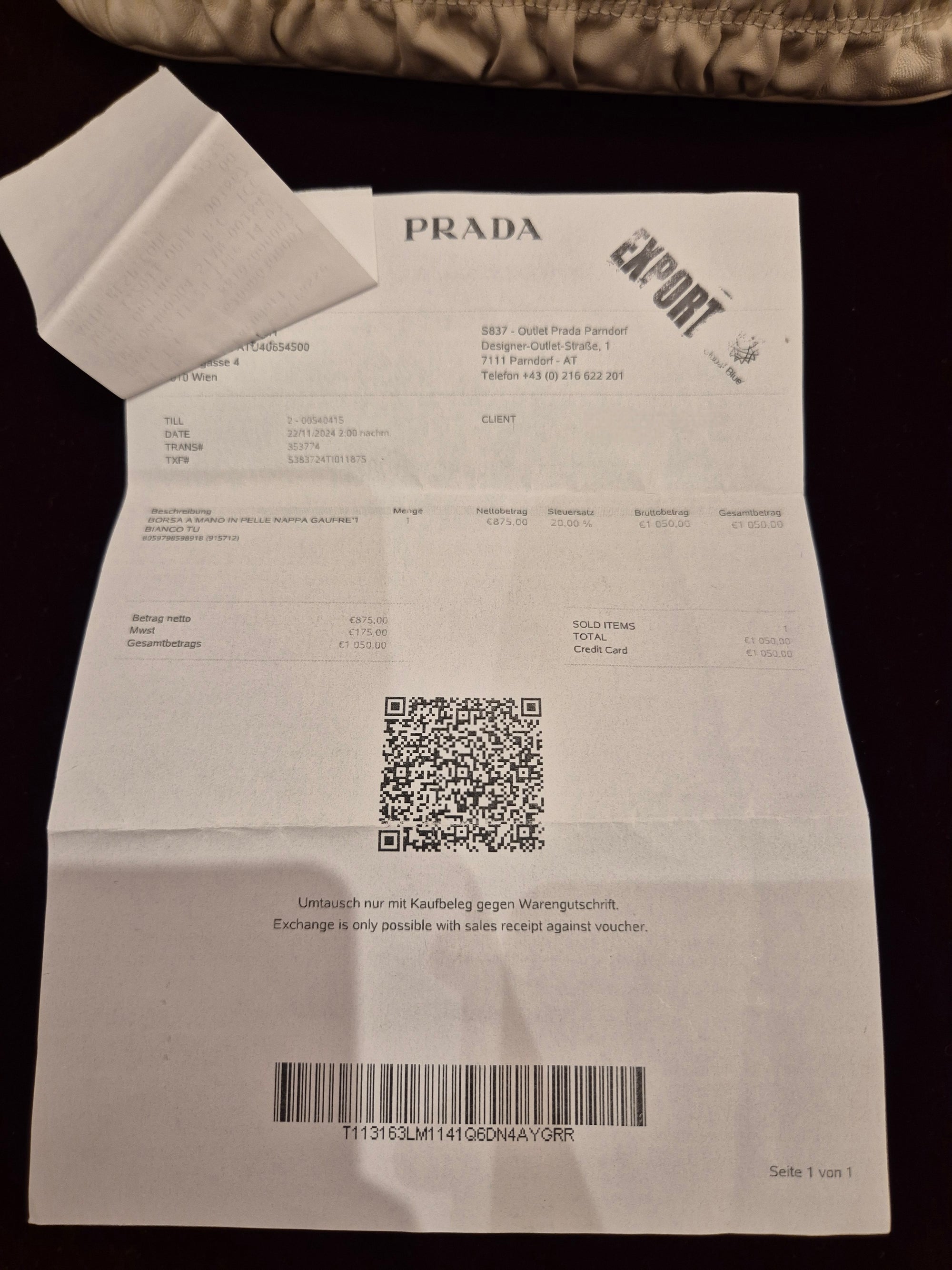 Prada Gaufree White