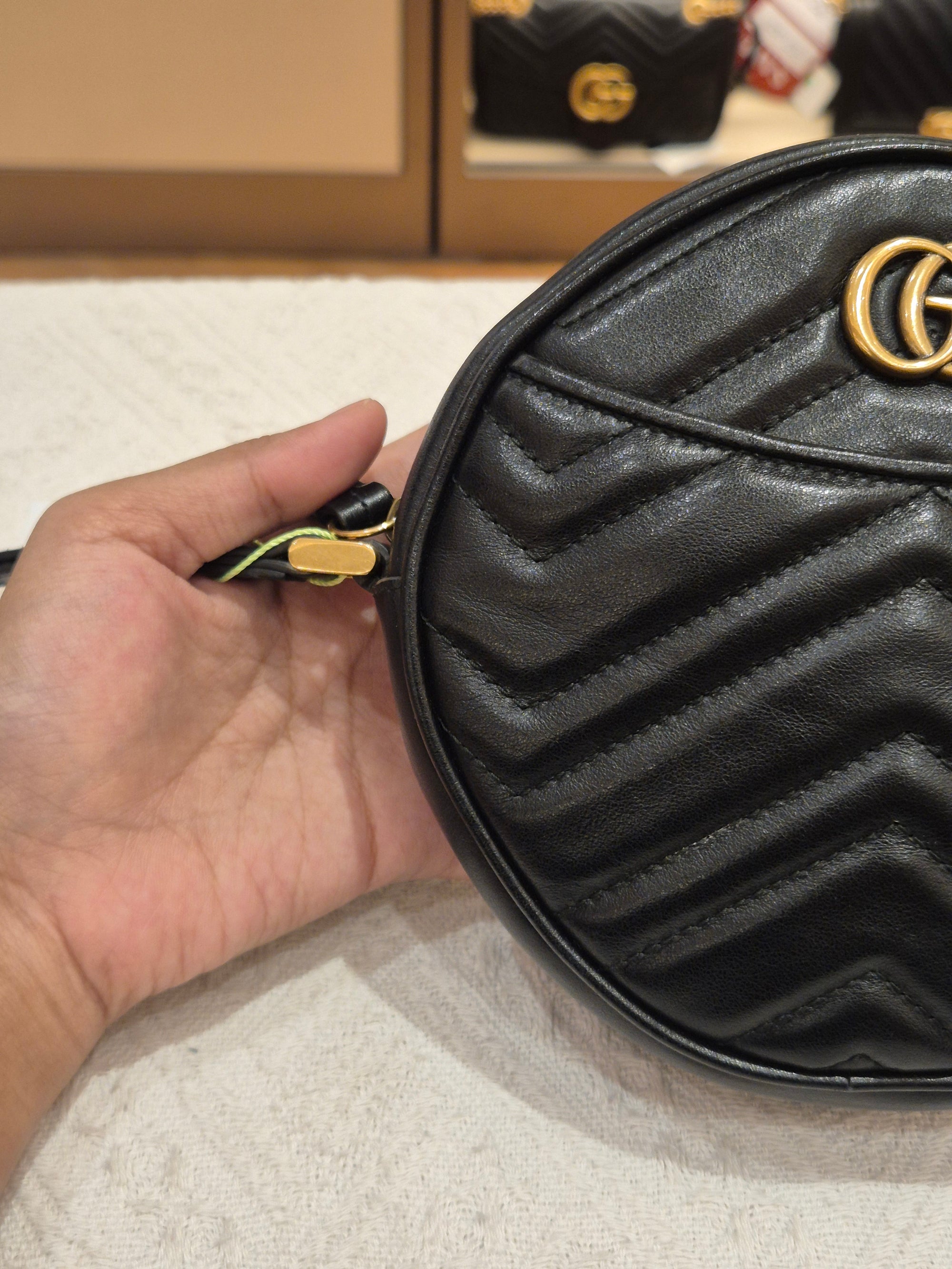 Gucci Marmont Round Clutch Black