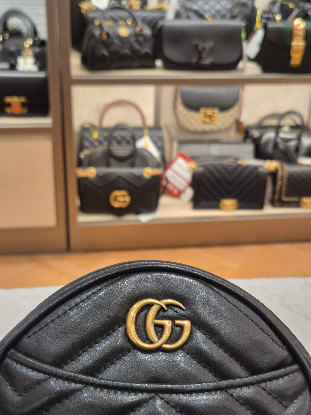 Gucci Marmont Round Clutch Black