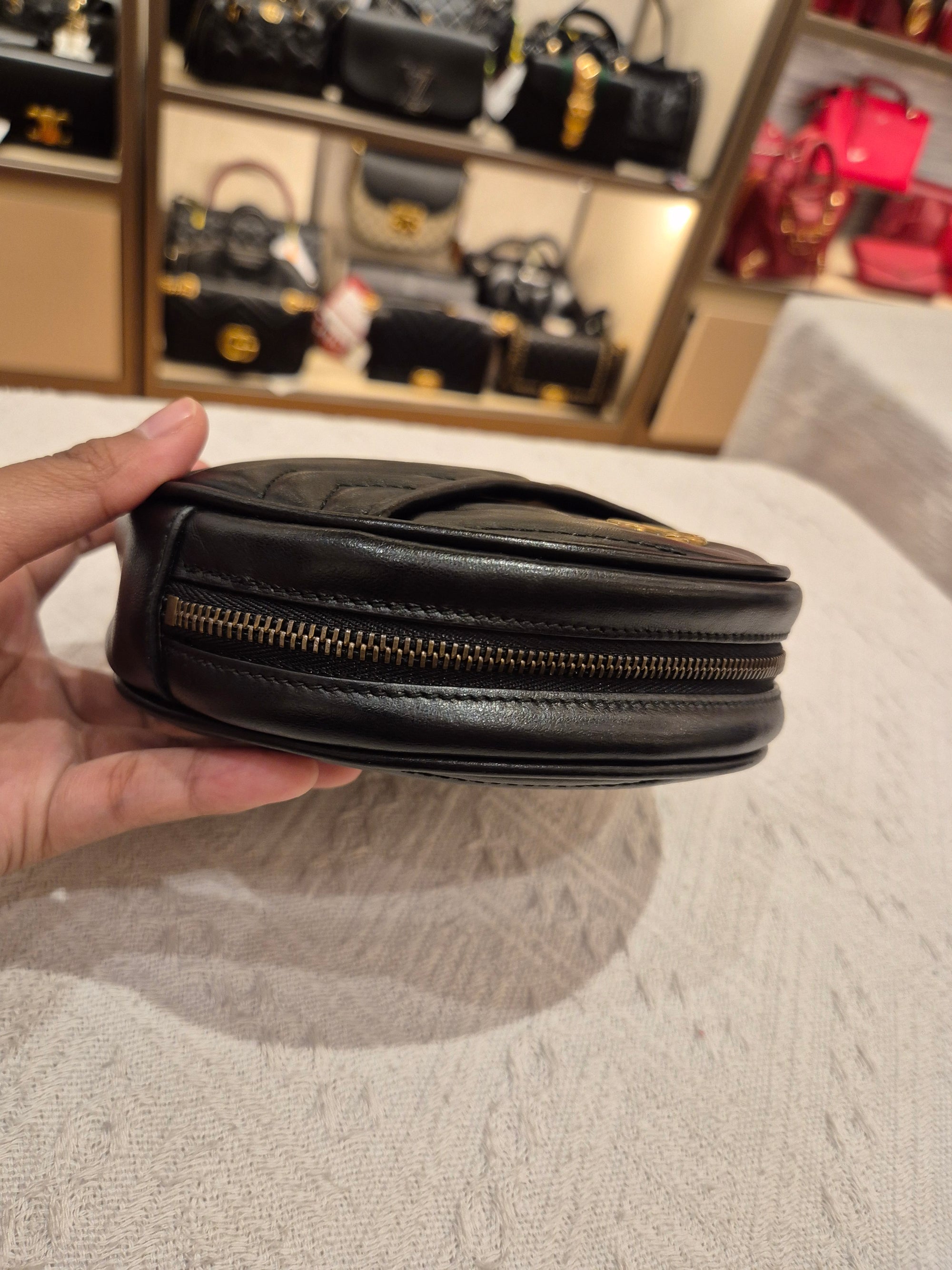 Gucci Marmont Round Clutch Black
