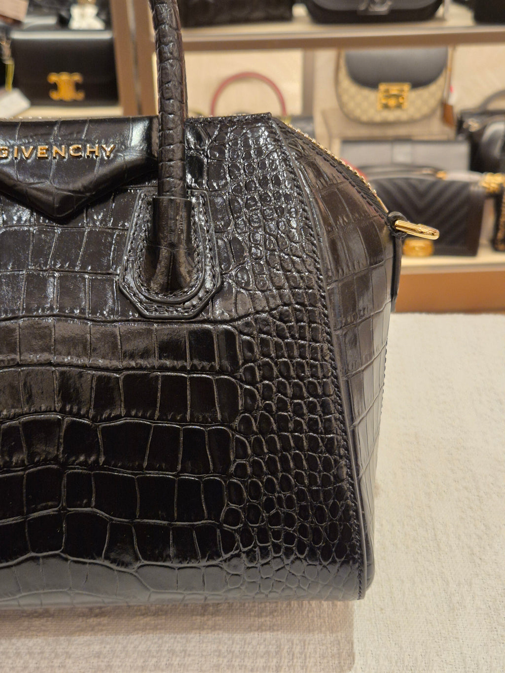 Givenchy Antigona Mini Croco Black