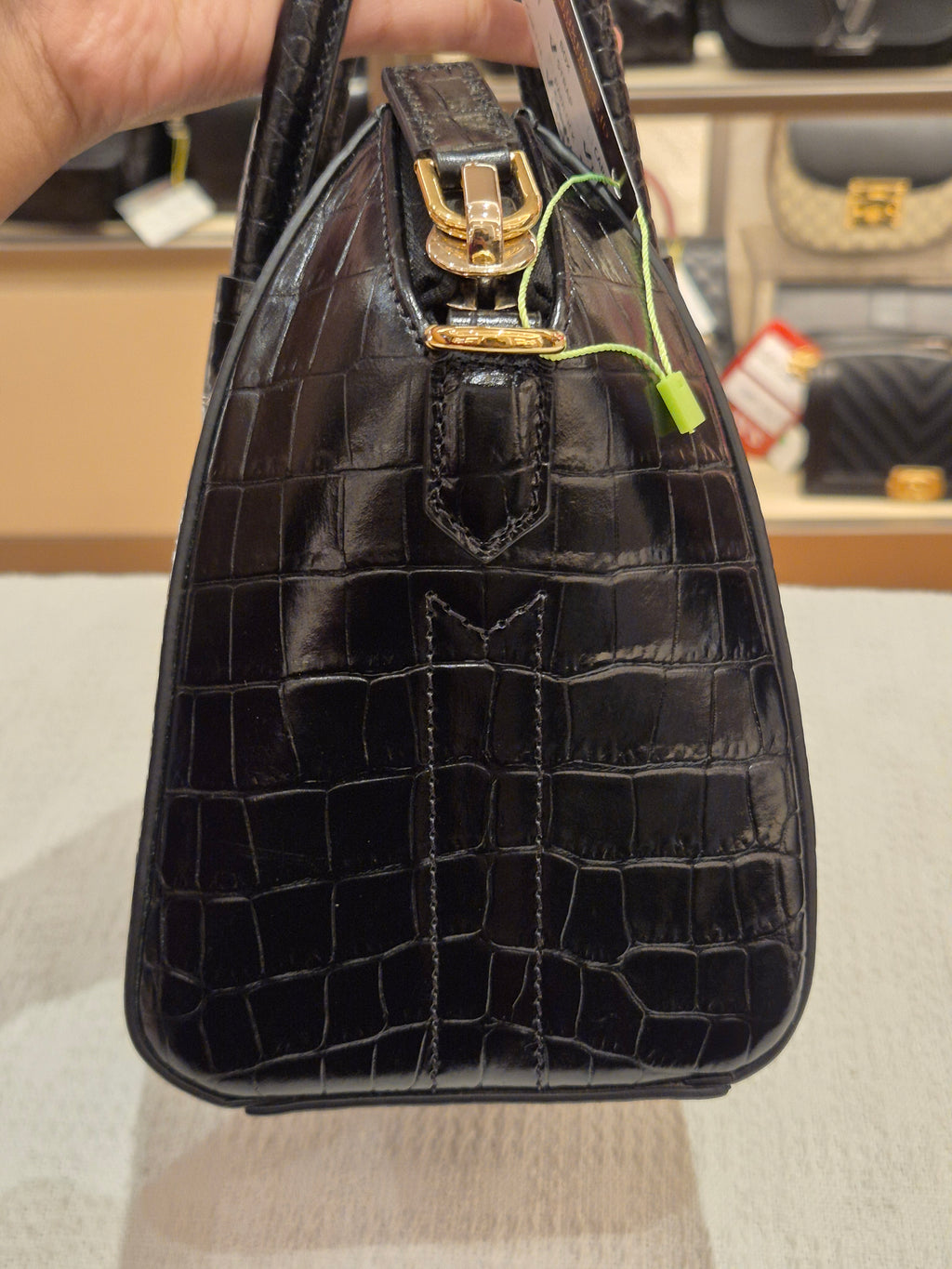 Givenchy Antigona Mini Croco Black