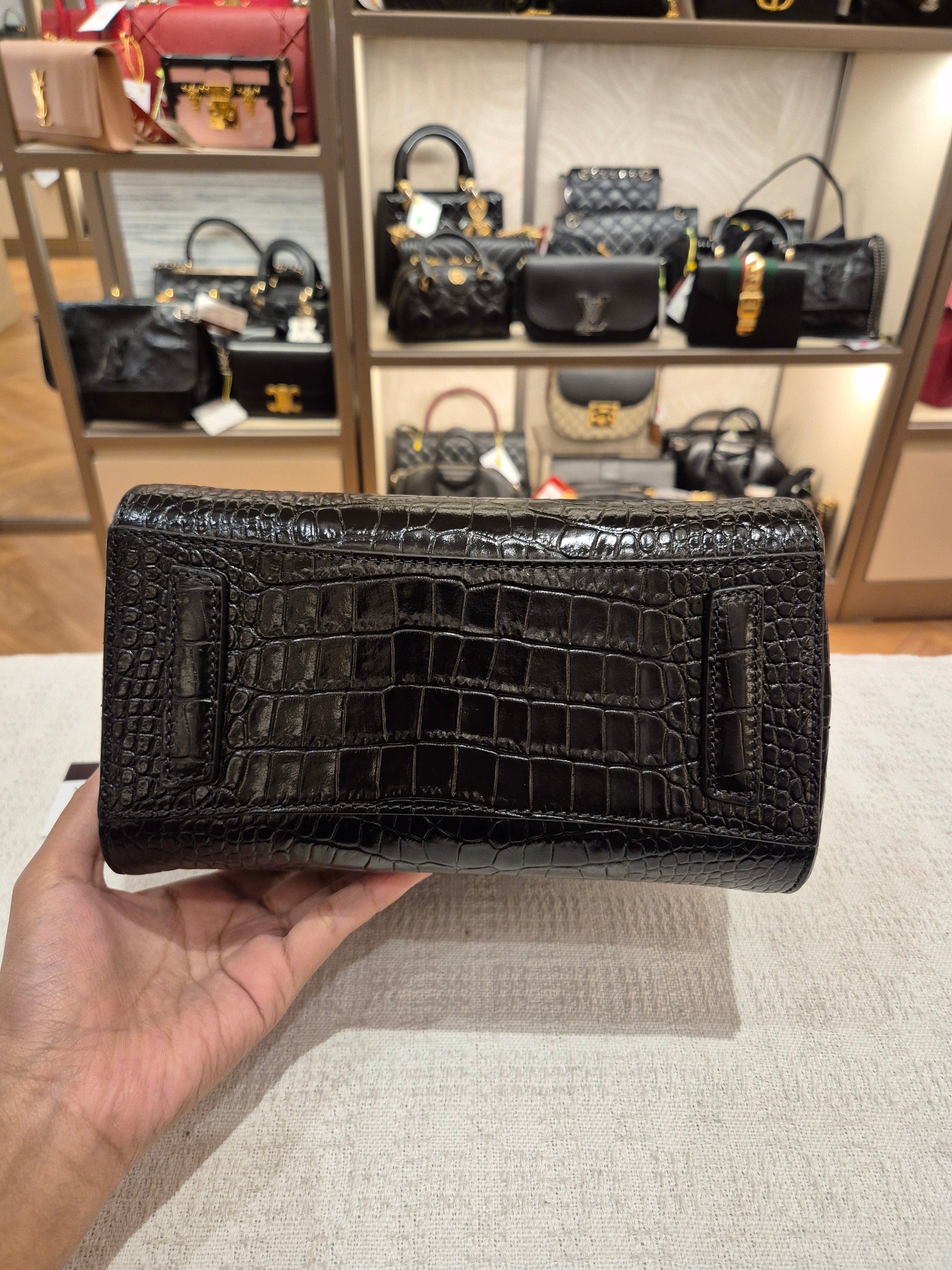 Givenchy Antigona Mini Croco Black