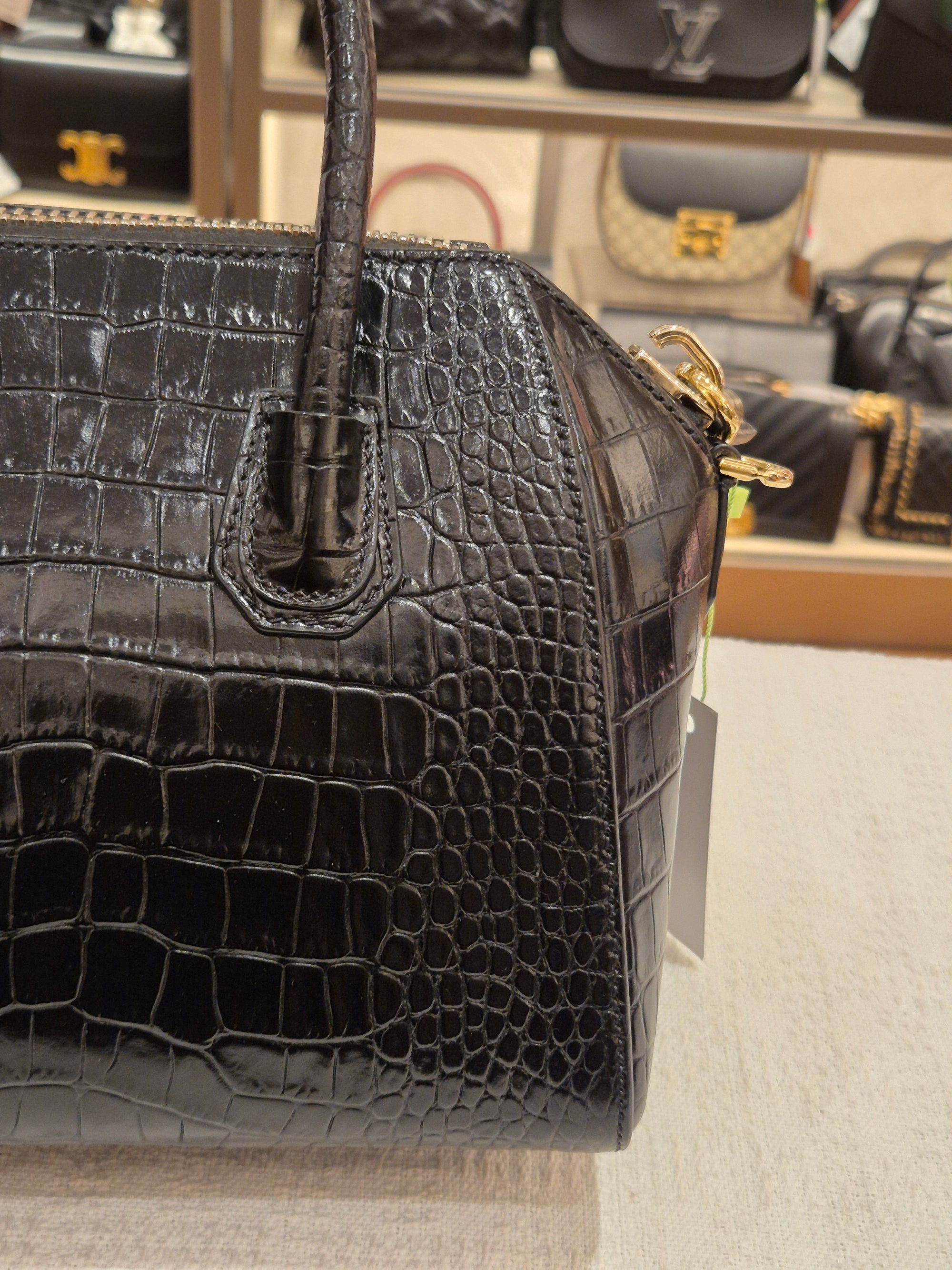 Givenchy Antigona Mini Croco Black