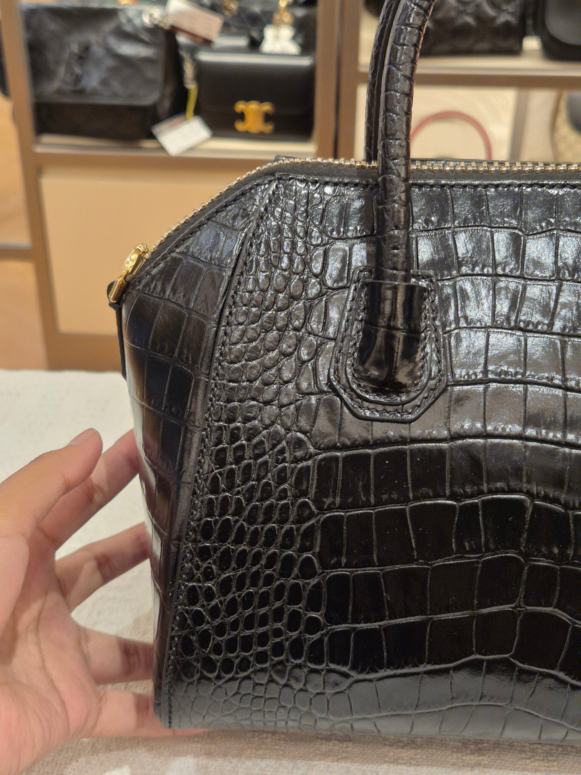 Givenchy Antigona Mini Croco Black