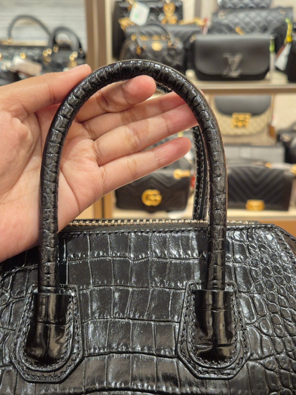 Givenchy Antigona Mini Croco Black