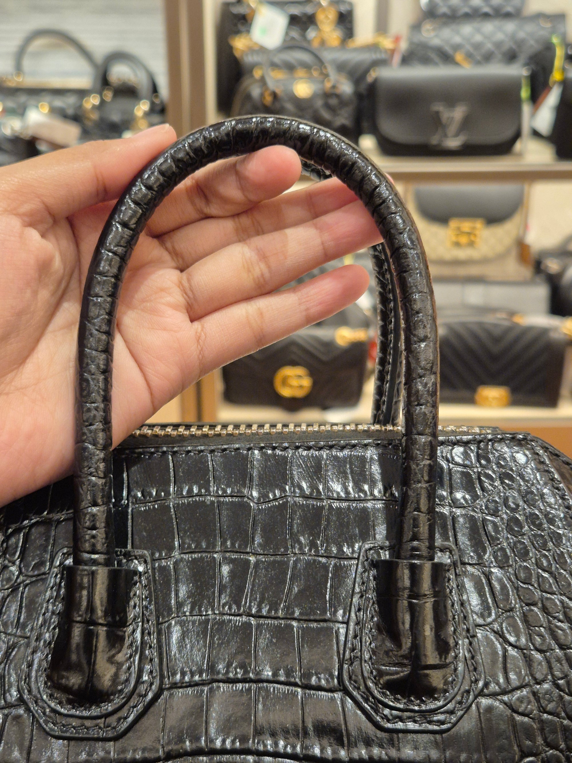 Givenchy Antigona Mini Croco Black