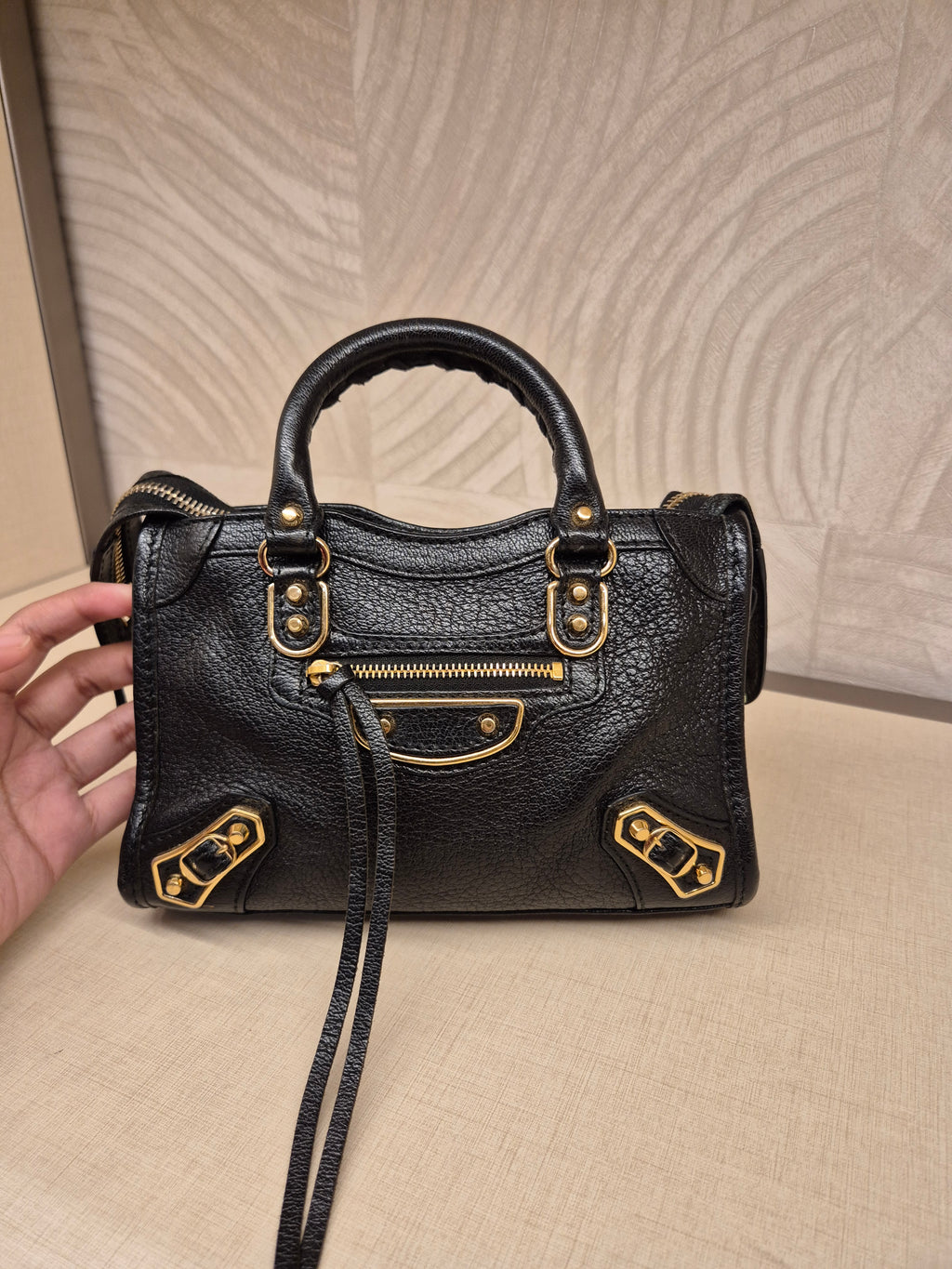 Balenciaga City Nano Edge Black GHW
