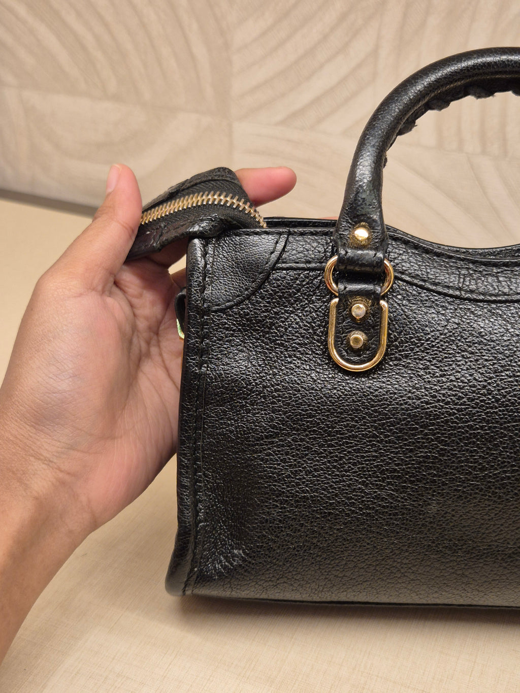Balenciaga City Nano Edge Black GHW