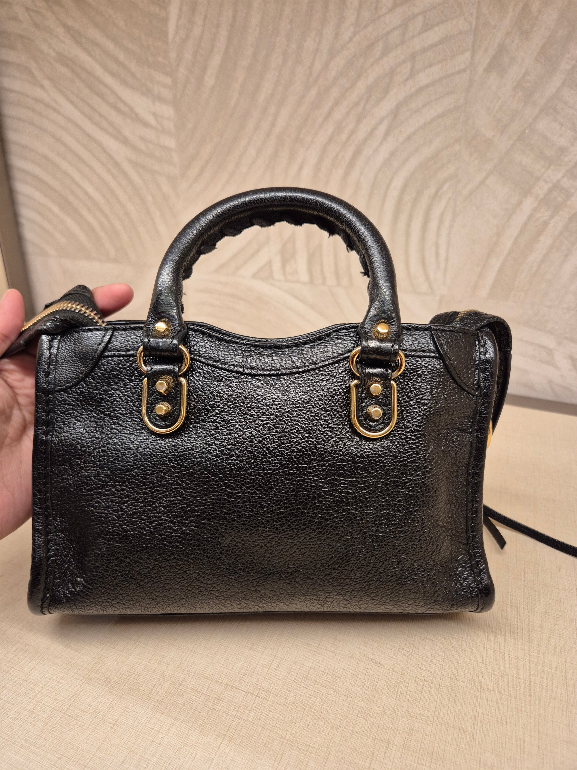 Balenciaga City Nano Edge Black GHW