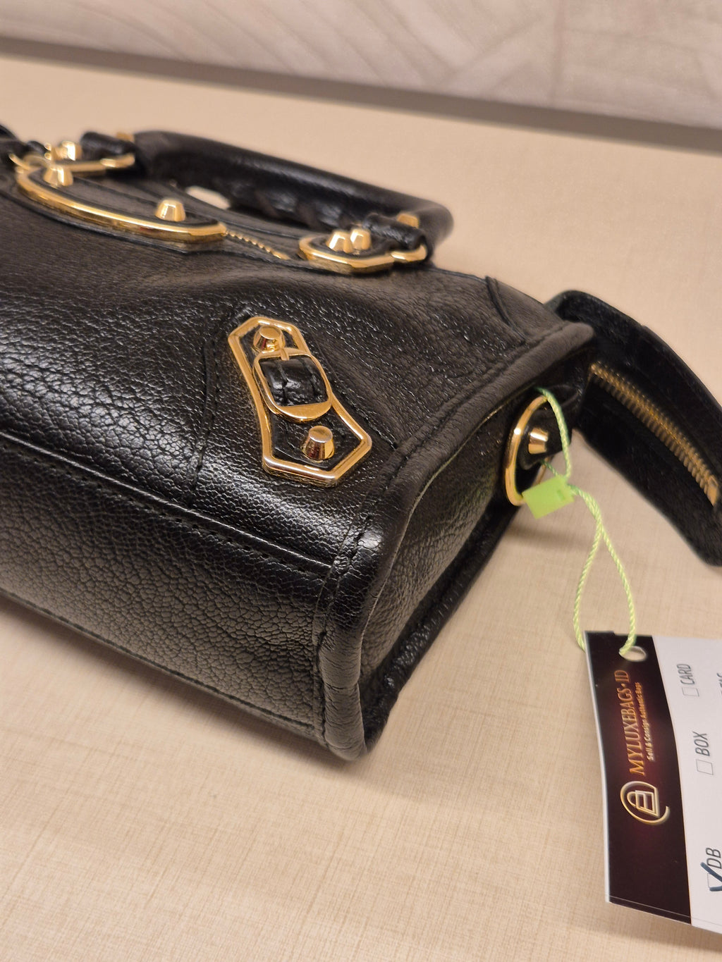 Balenciaga City Nano Edge Black GHW