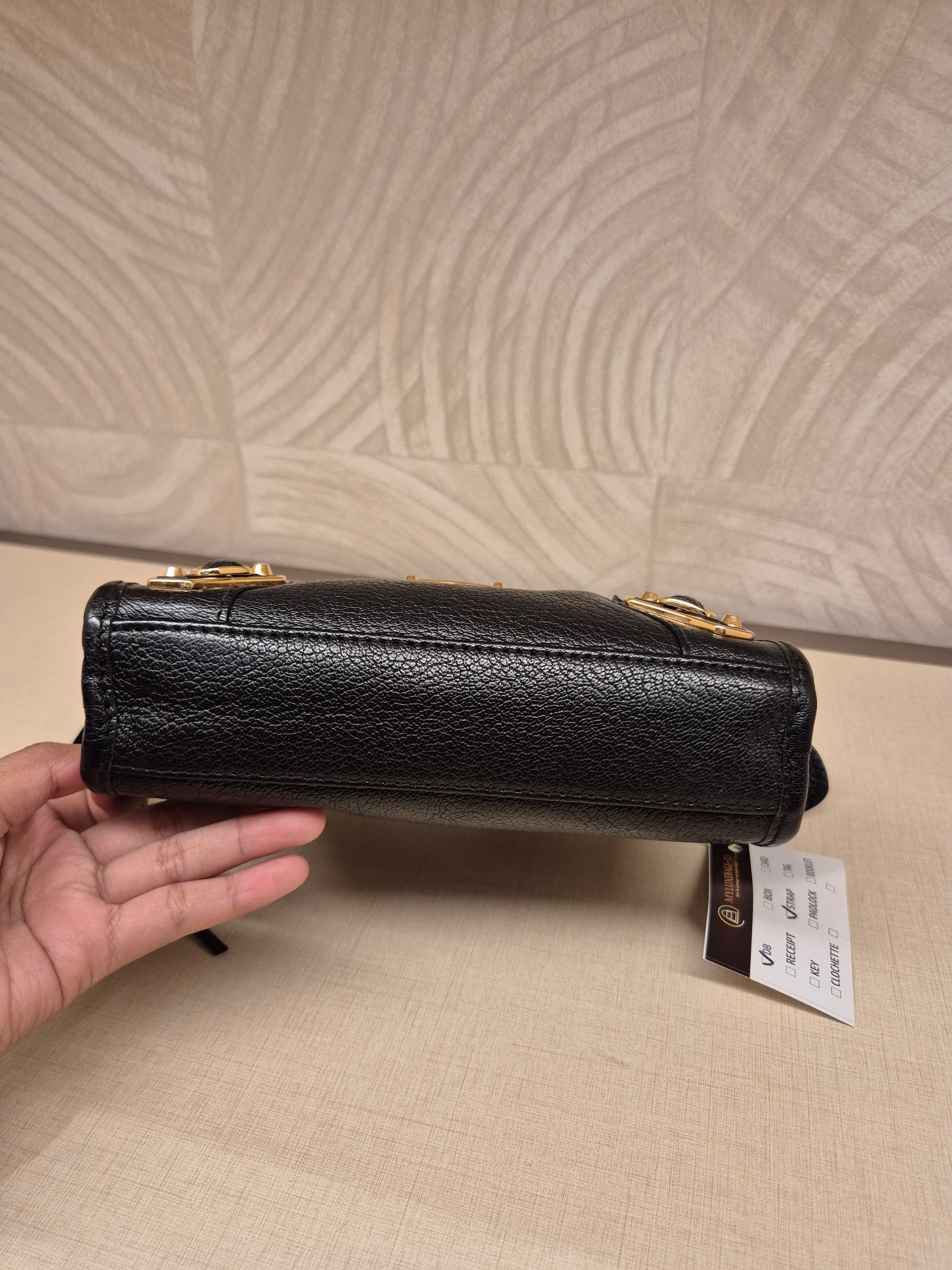 Balenciaga City Nano Edge Black GHW