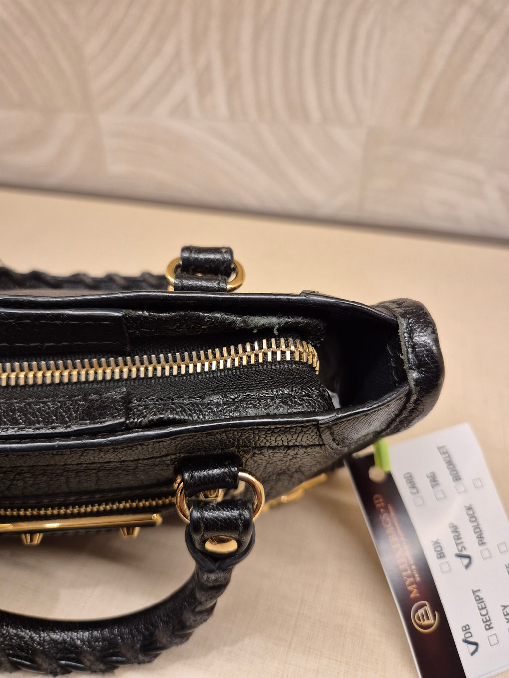 Balenciaga City Nano Edge Black GHW