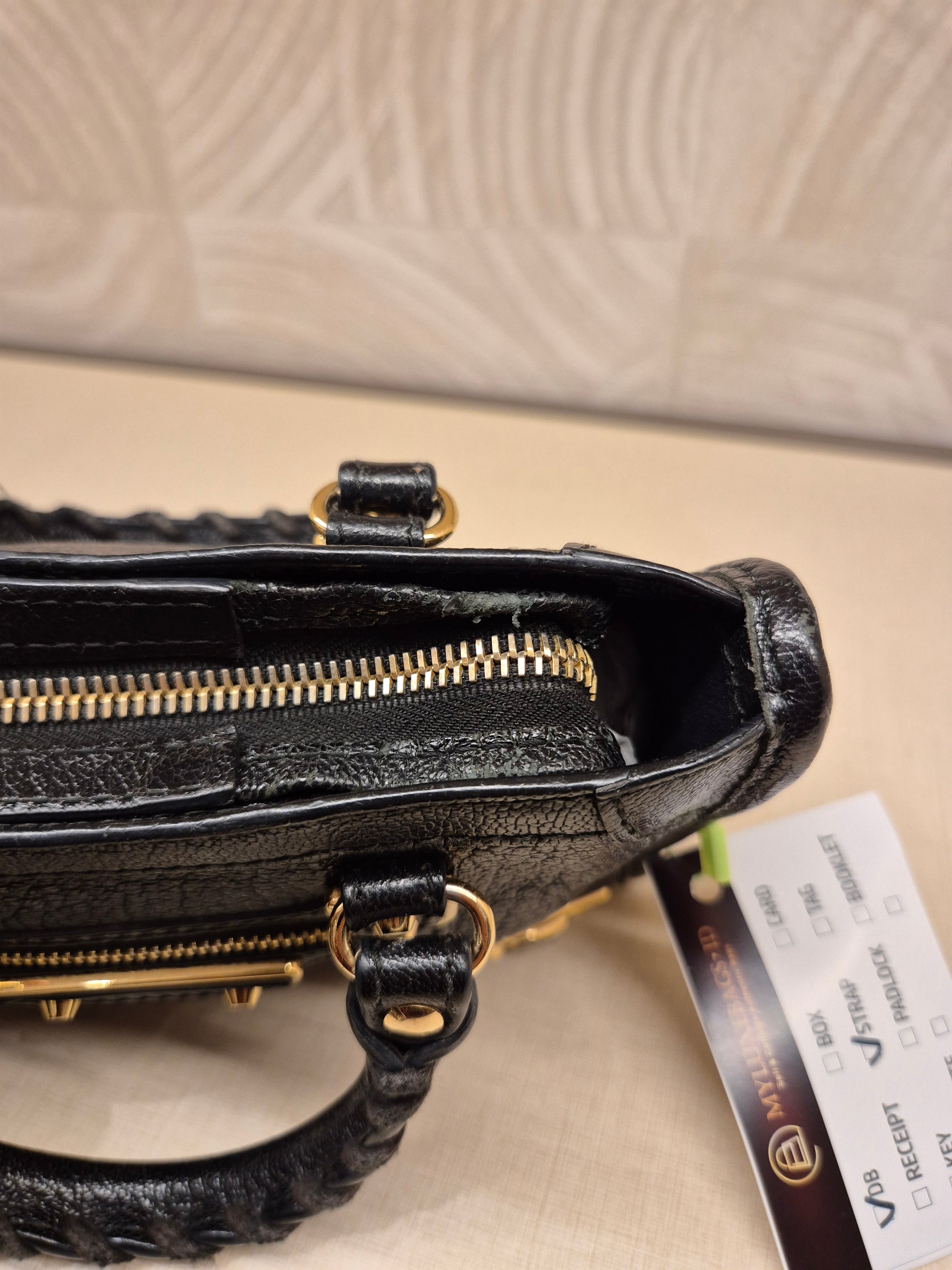 Balenciaga City Nano Edge Black GHW