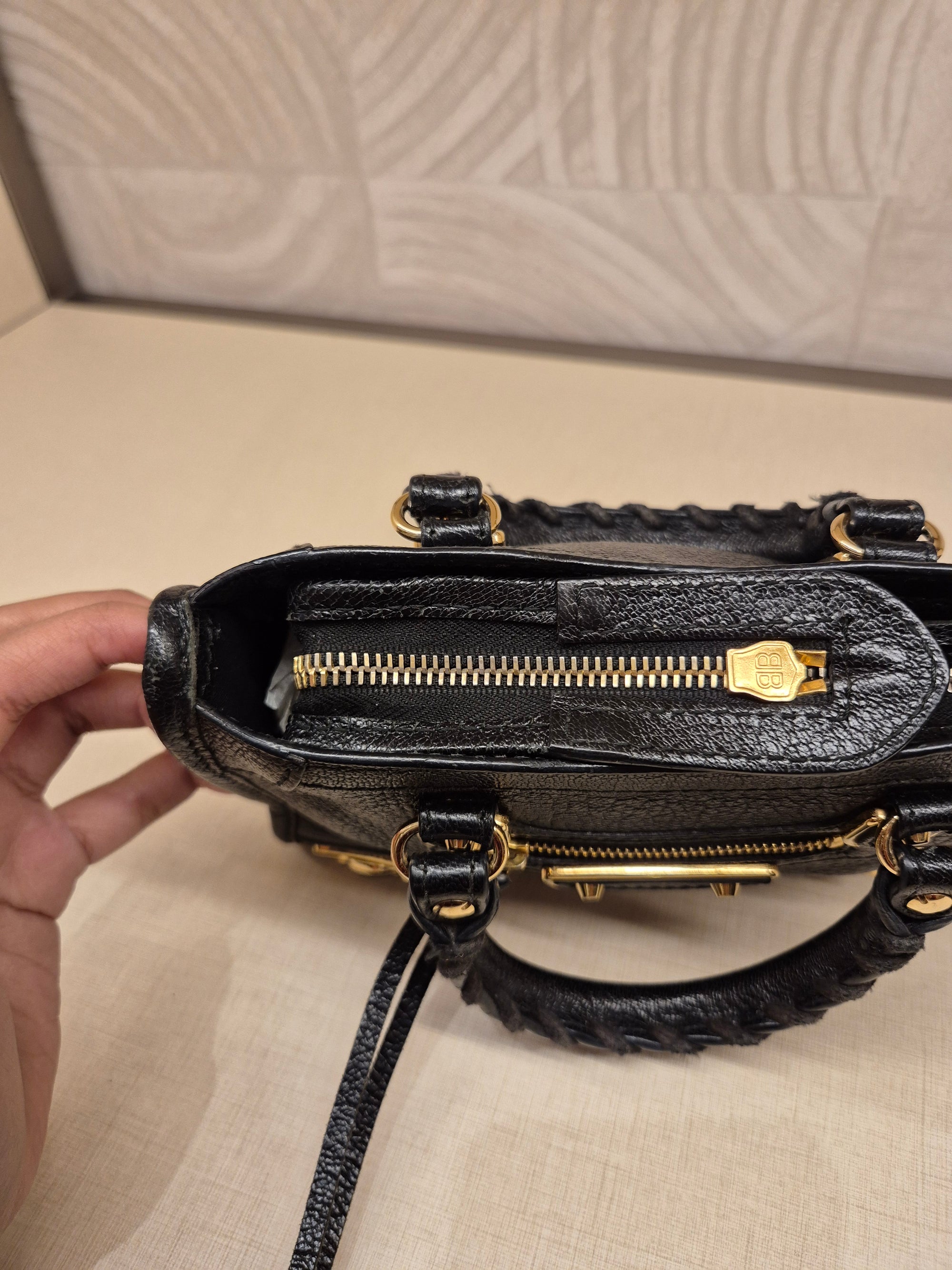 Balenciaga City Nano Edge Black GHW