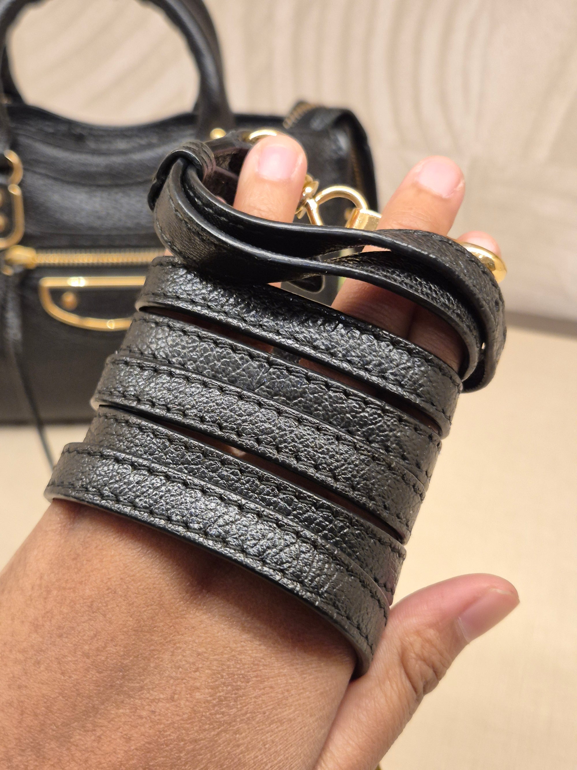 Balenciaga City Nano Edge Black GHW