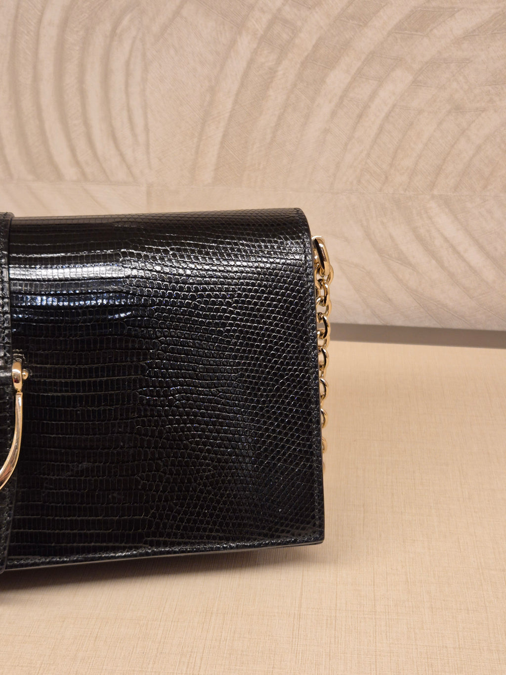 Gucci Phython Soft Stirrup Clutch Chain