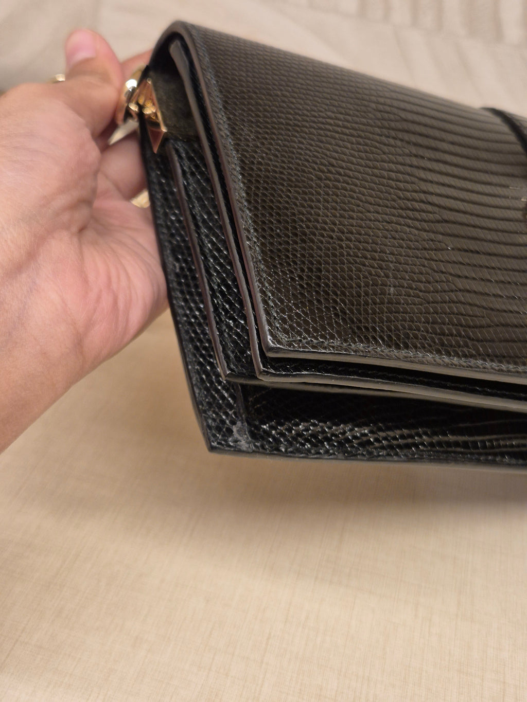 Gucci Phython Soft Stirrup Clutch Chain