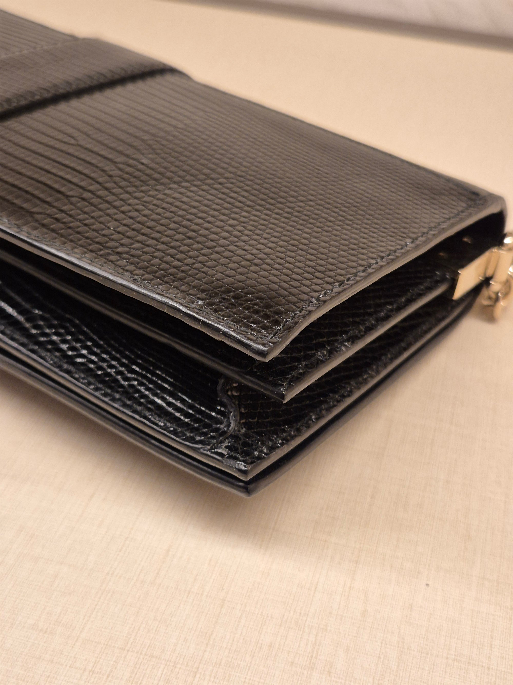 Gucci Phython Soft Stirrup Clutch Chain