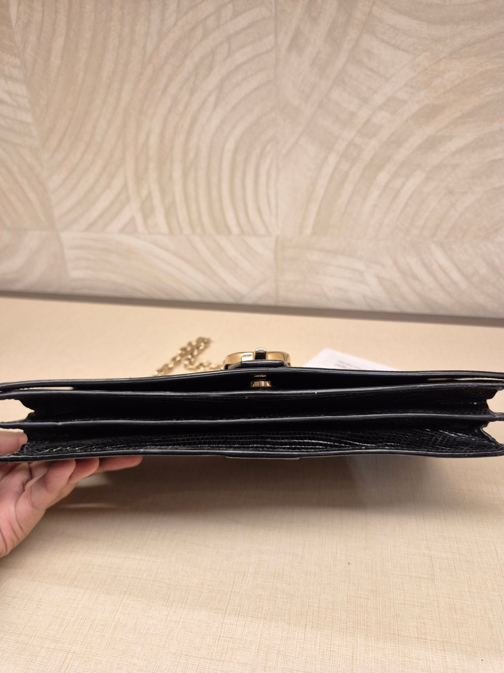 Gucci Phython Soft Stirrup Clutch Chain