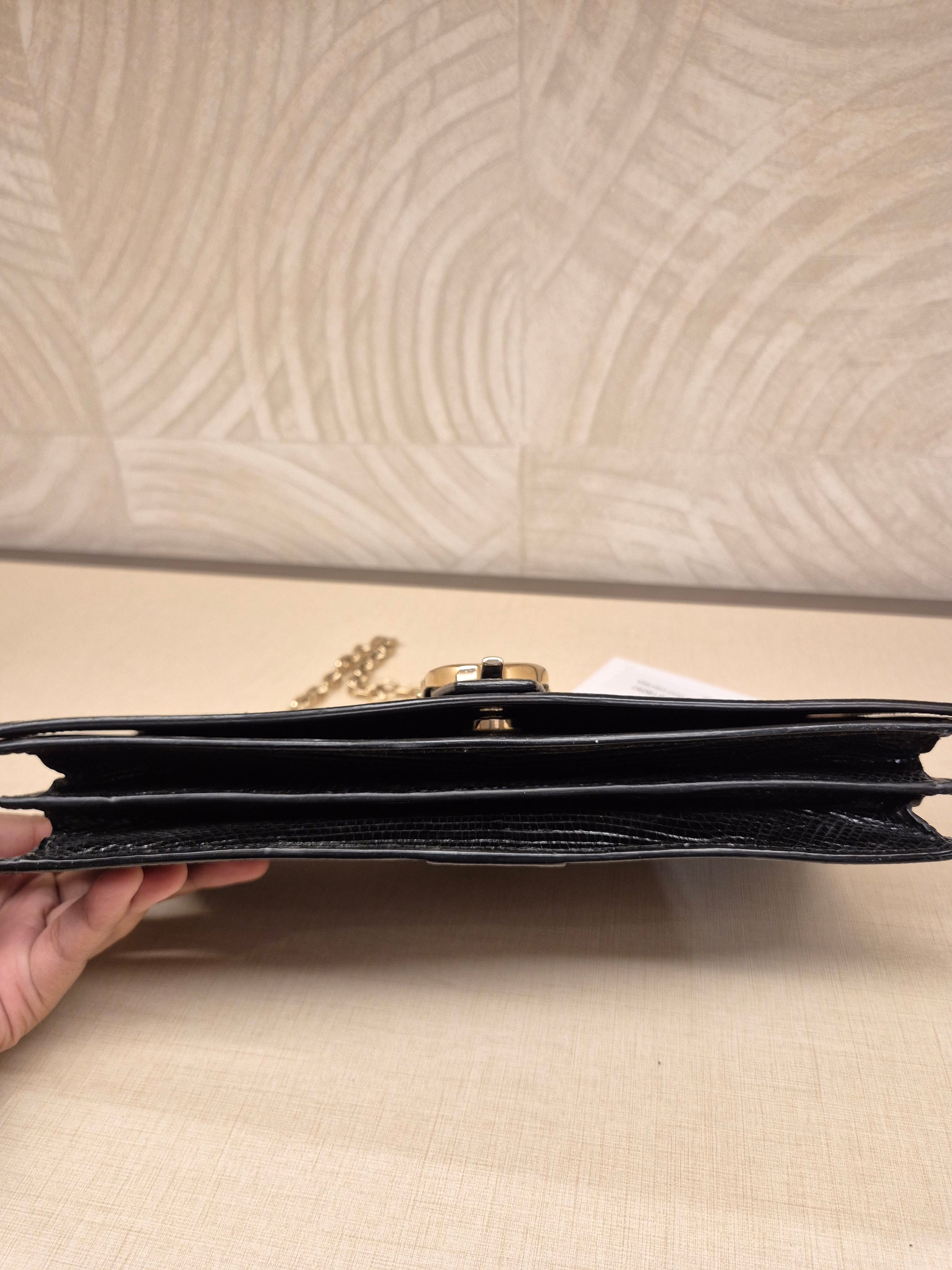 Gucci Phython Soft Stirrup Clutch Chain
