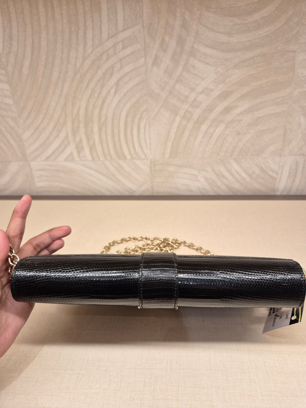 Gucci Phython Soft Stirrup Clutch Chain