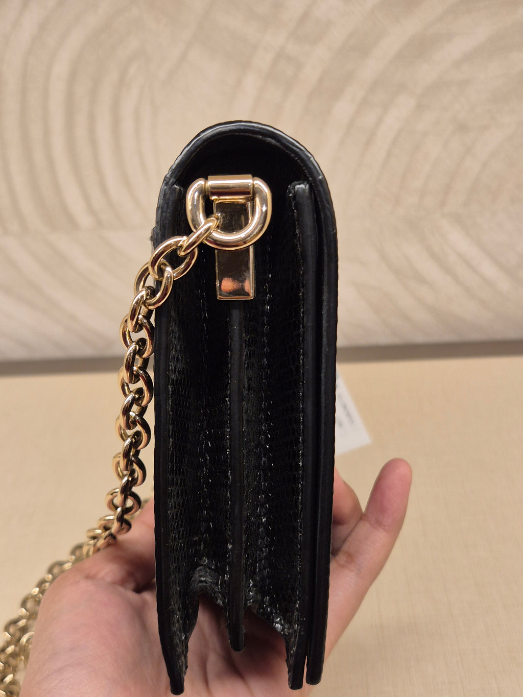 Gucci Phython Soft Stirrup Clutch Chain