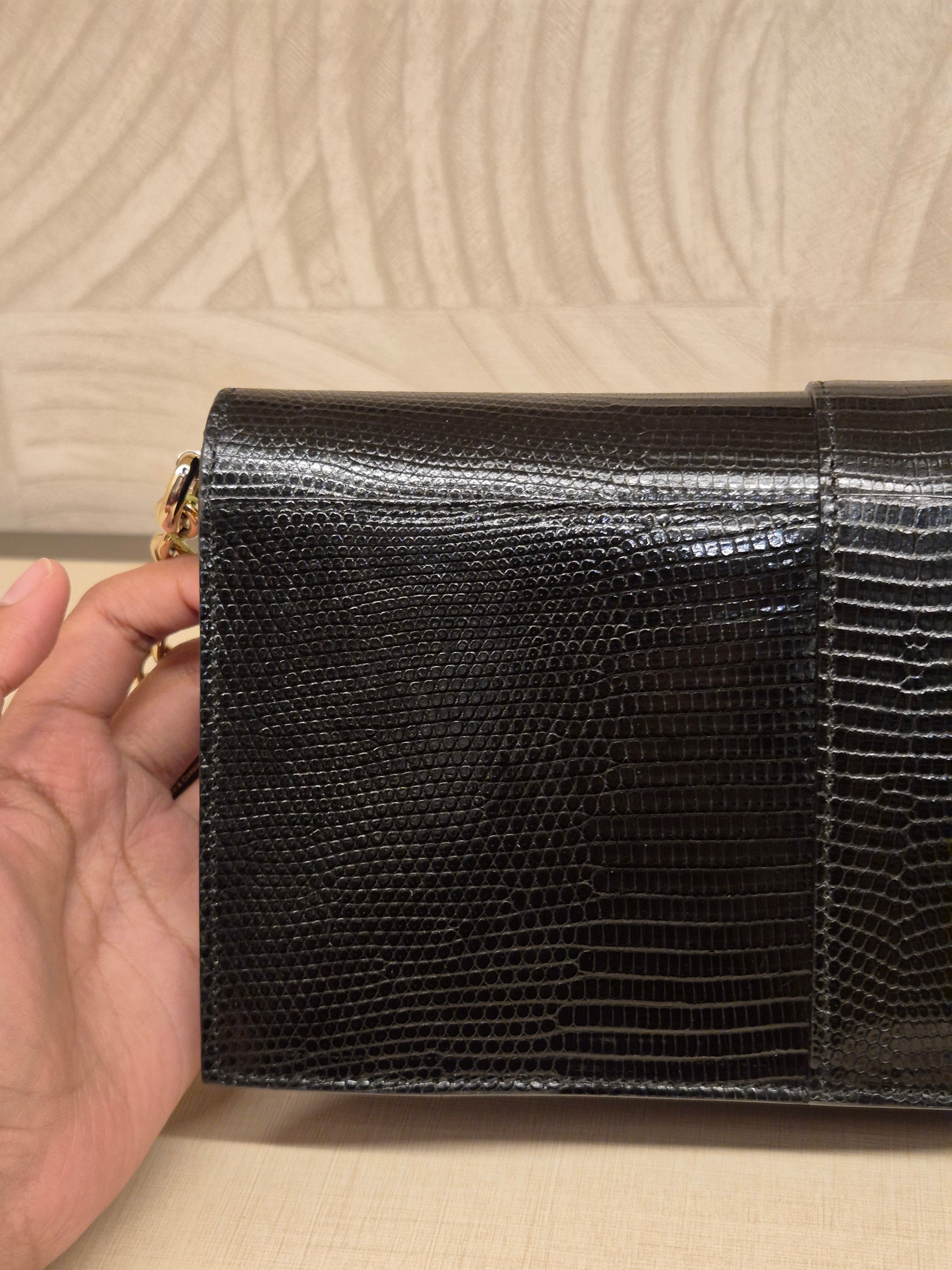 Gucci Phython Soft Stirrup Clutch Chain