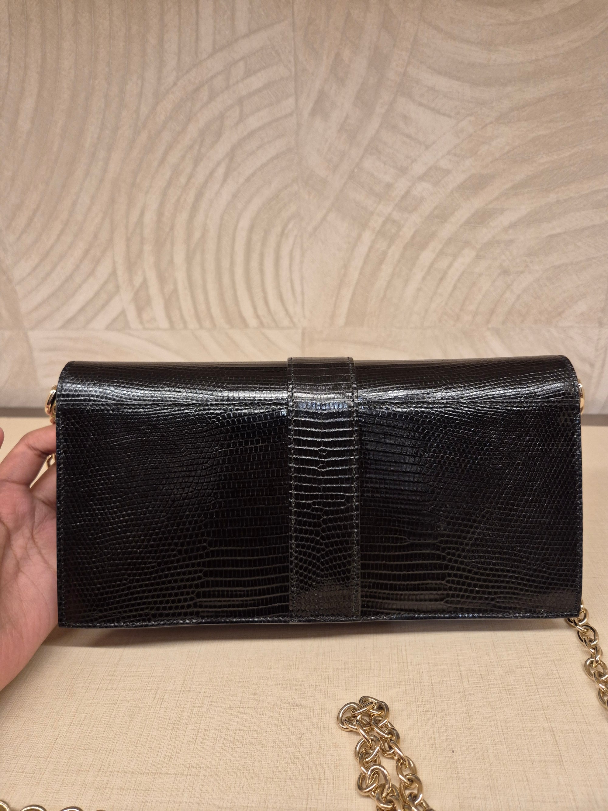 Gucci Phython Soft Stirrup Clutch Chain