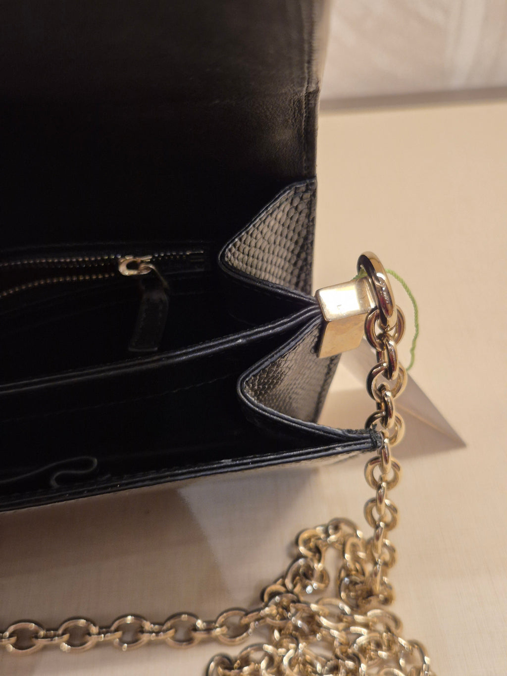 Gucci Phython Soft Stirrup Clutch Chain