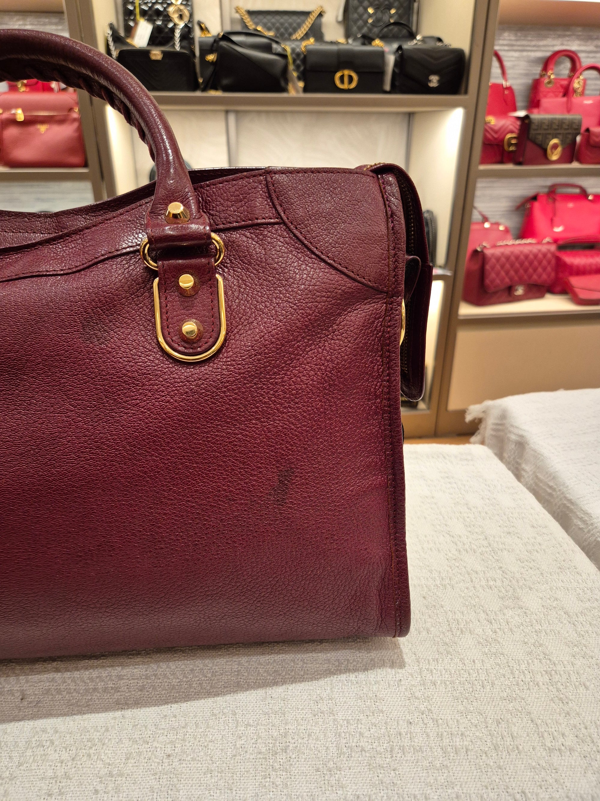 Balenciaga City Reguler Bordeaux
