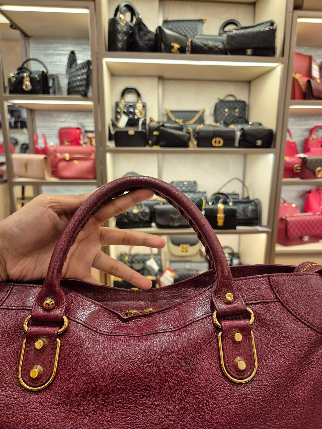 Balenciaga City Reguler Bordeaux
