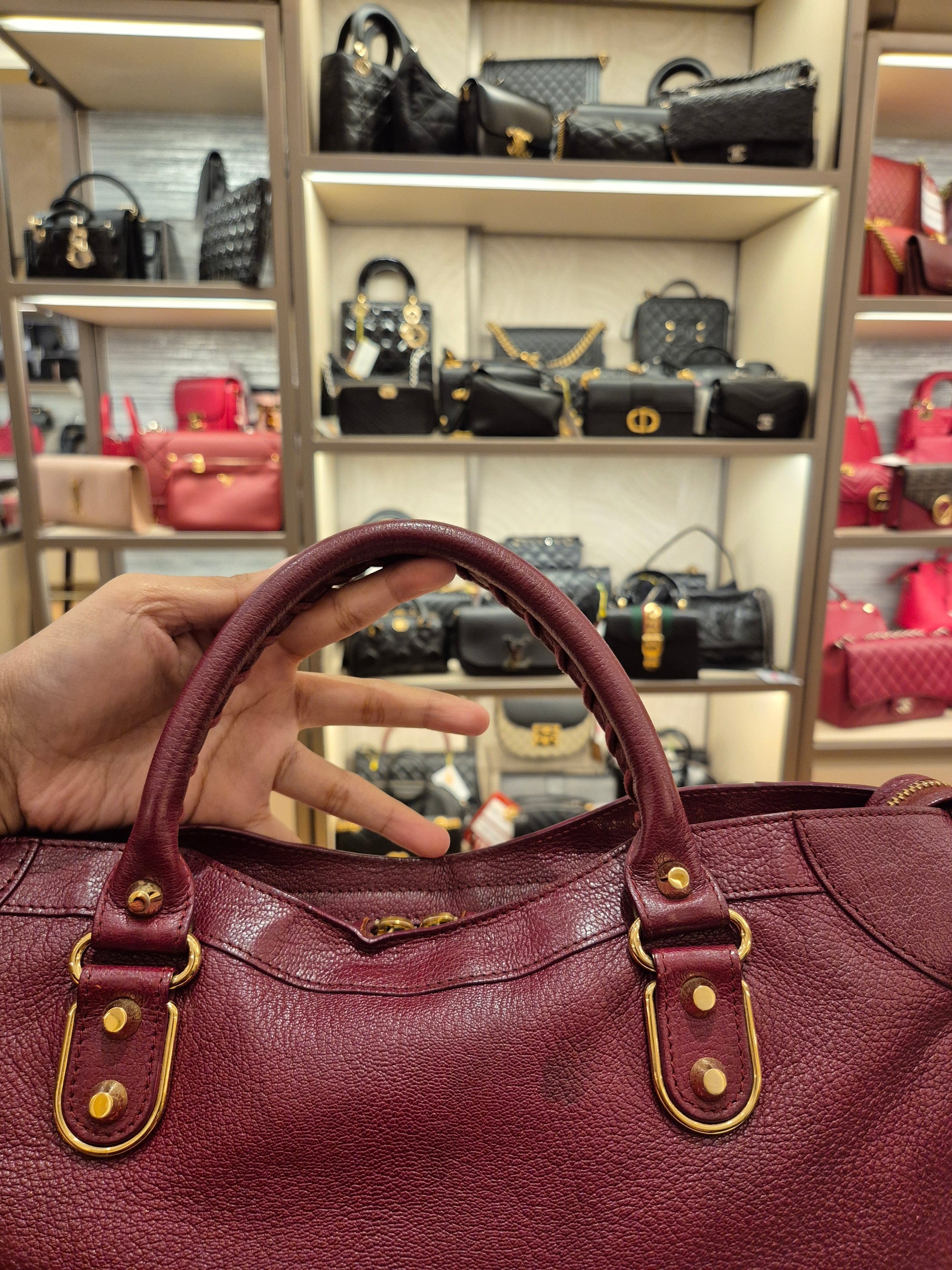 Balenciaga City Reguler Bordeaux