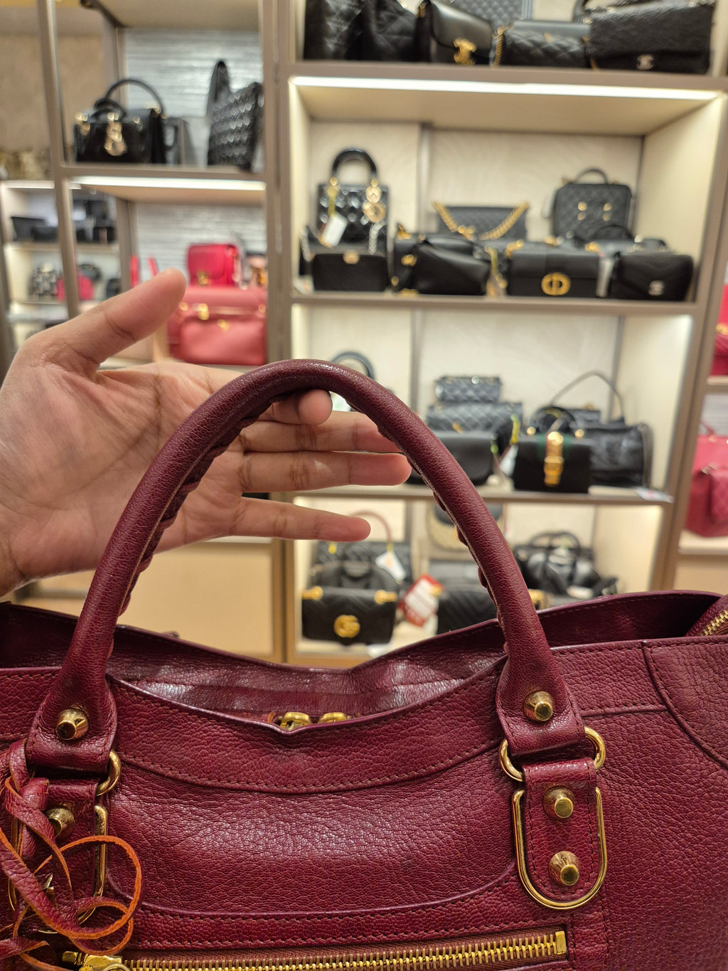 Balenciaga City Reguler Bordeaux