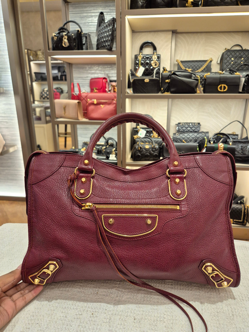 Balenciaga City Reguler Bordeaux