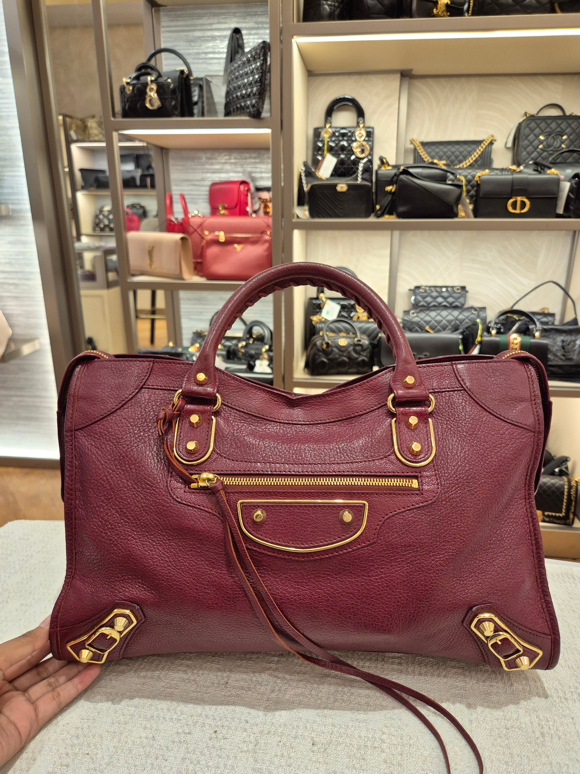 Balenciaga City Reguler Bordeaux