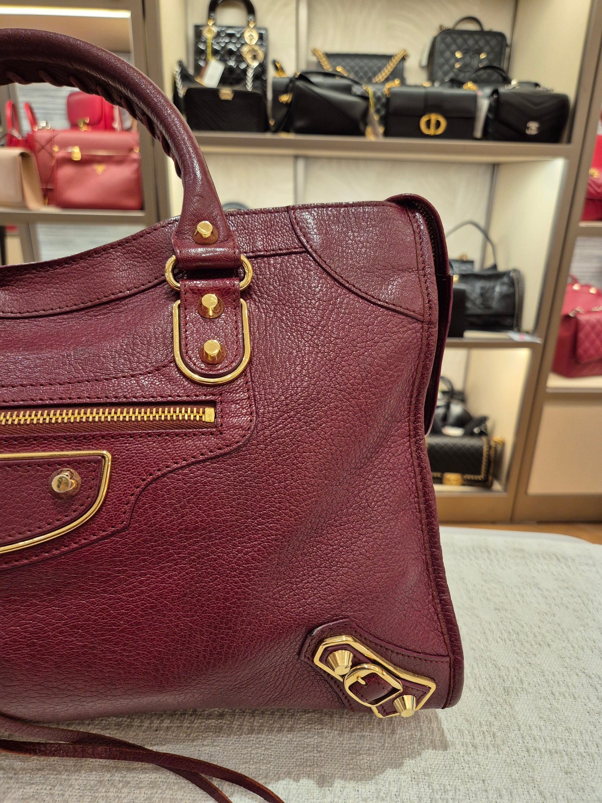 Balenciaga City Reguler Bordeaux