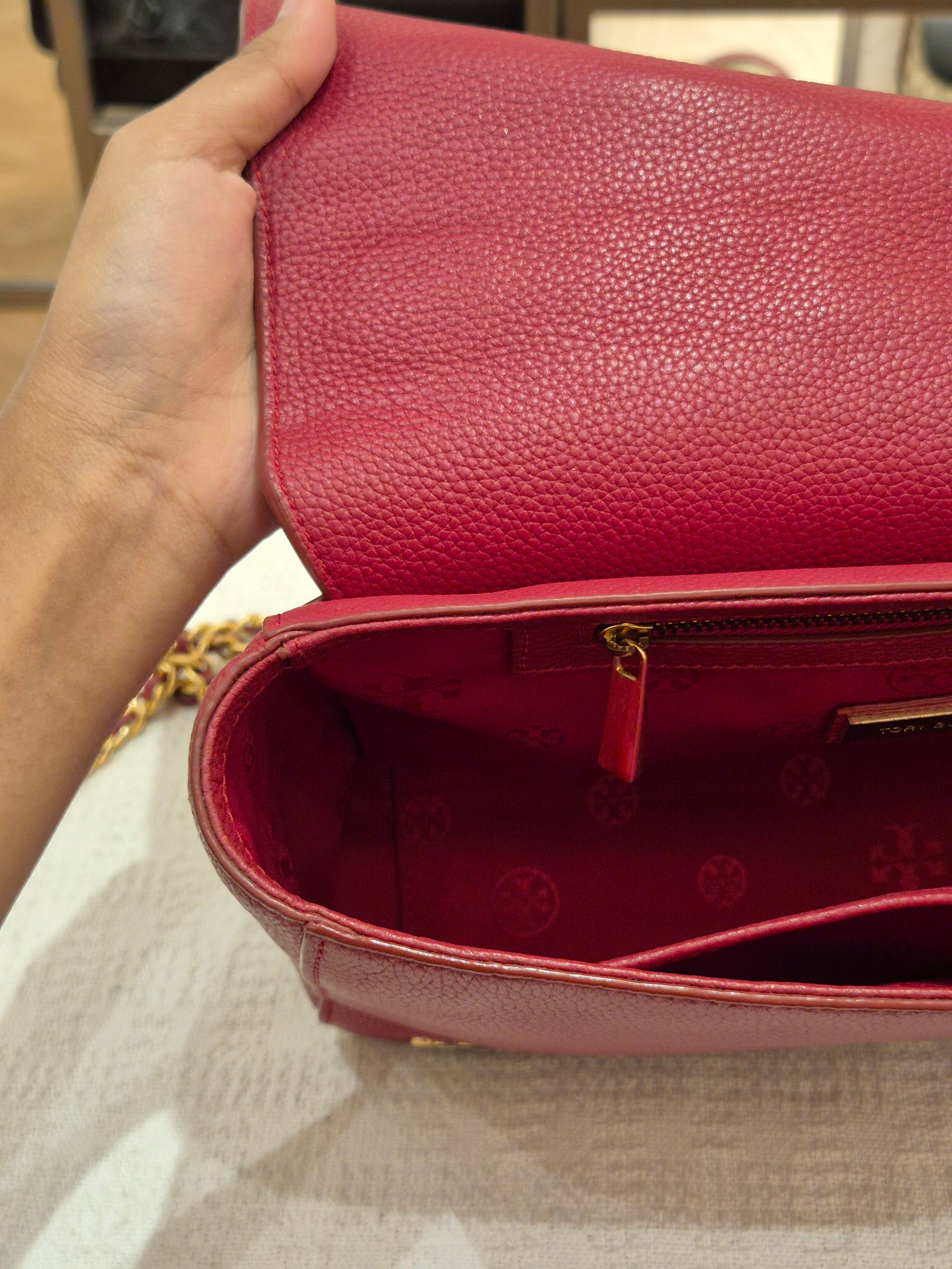Tory Burch Britten Flap Red