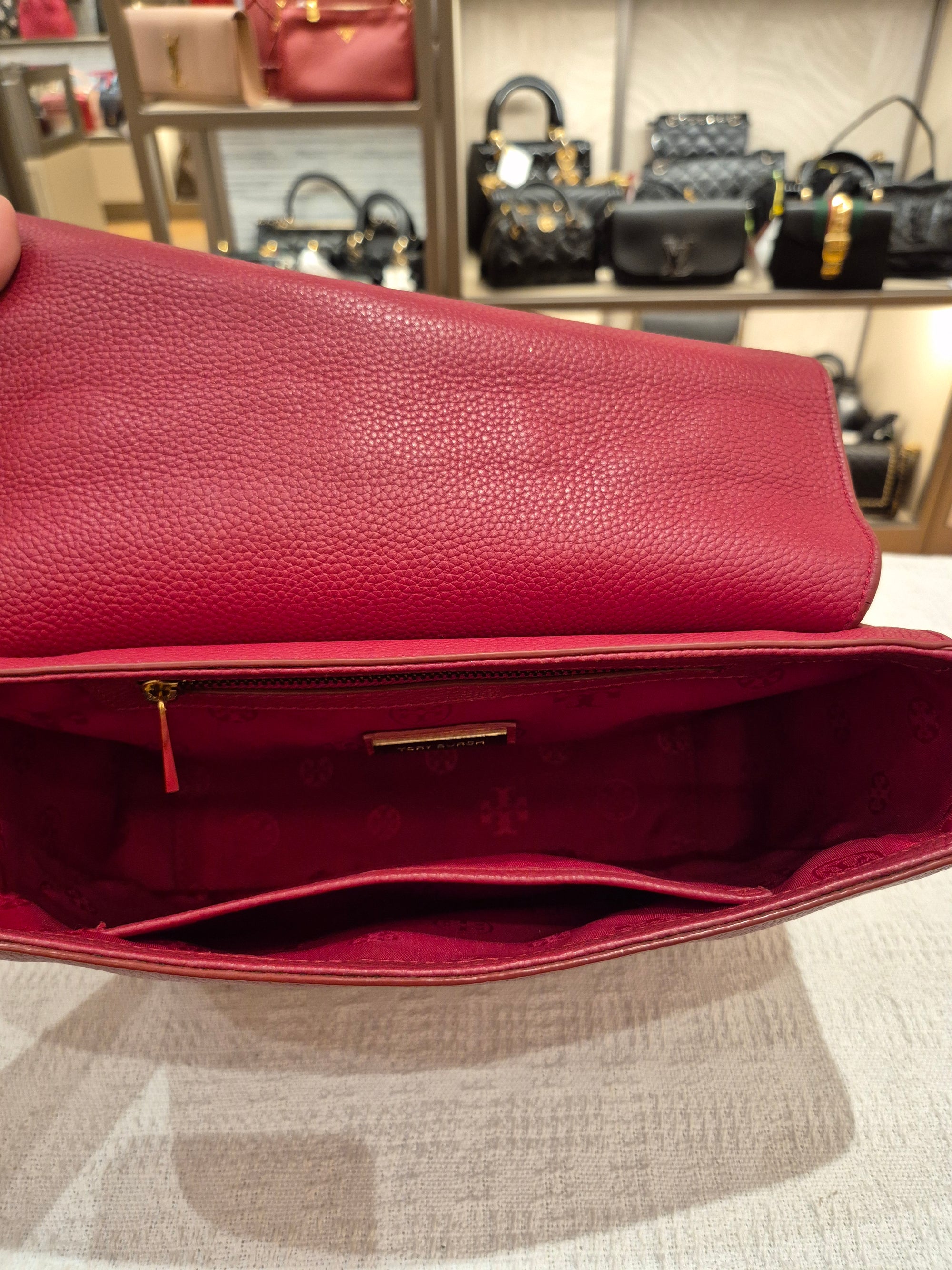 Tory Burch Britten Flap Red