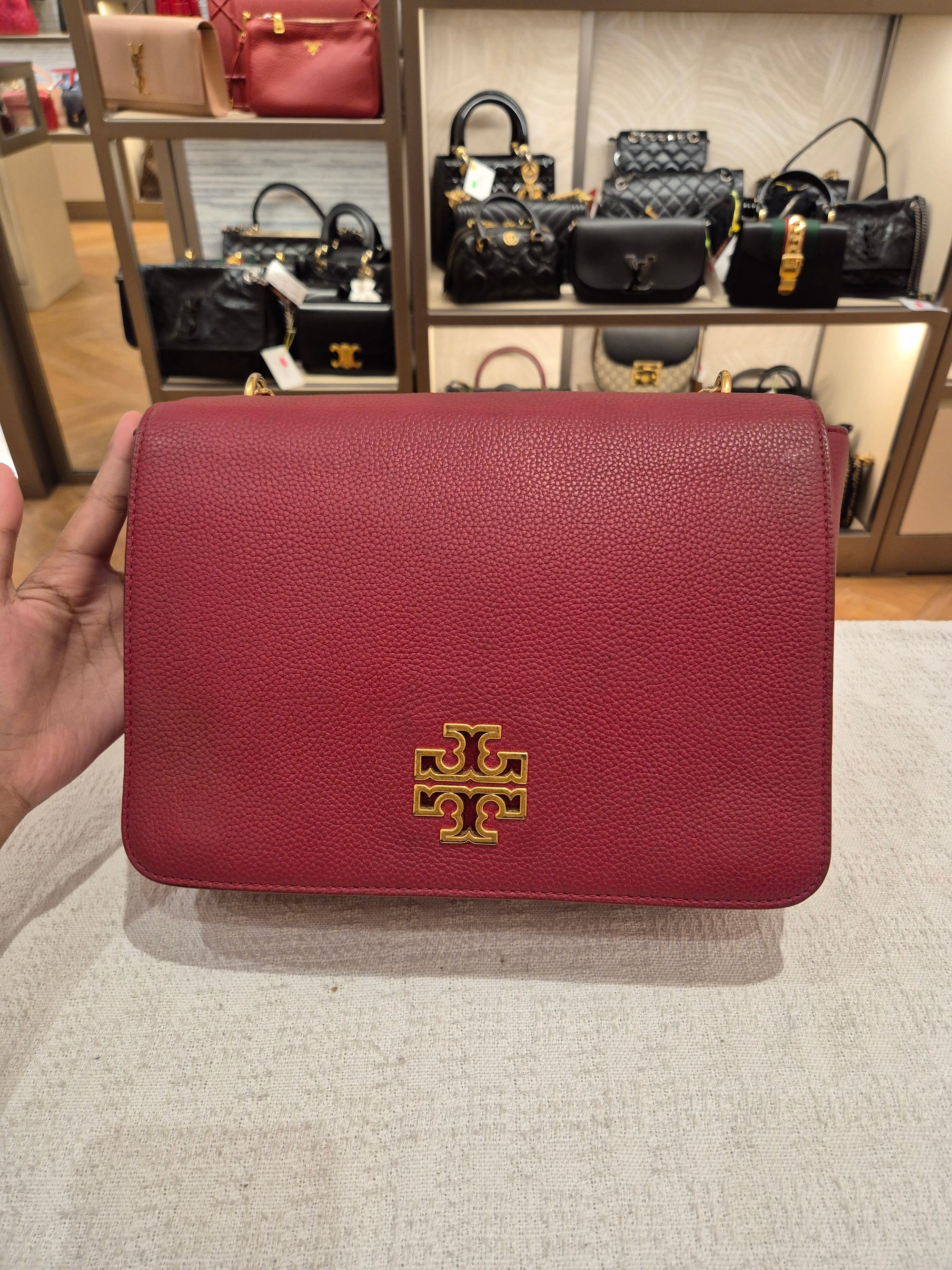 Tory Burch Britten Flap Red