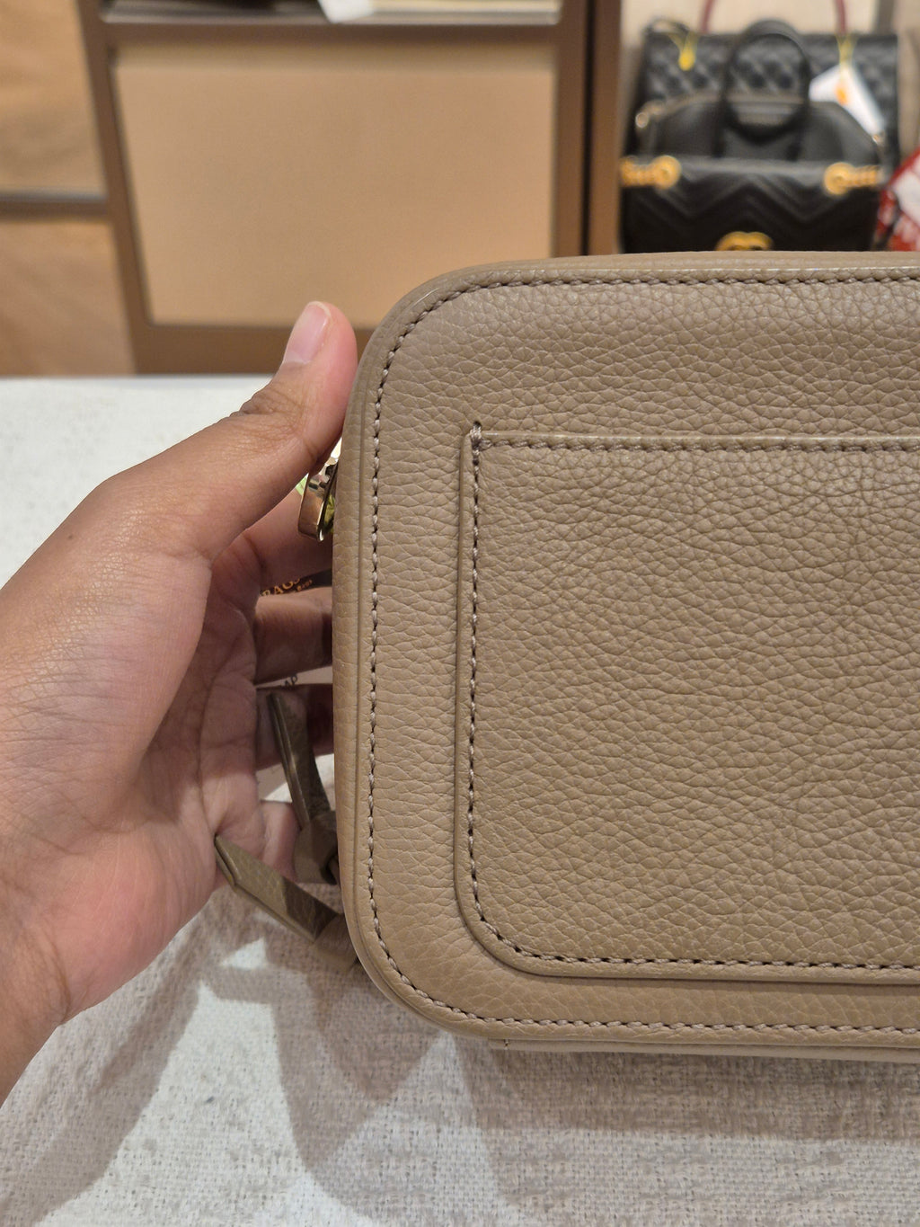 Aigner Zita Mini Camera Bag Taupe