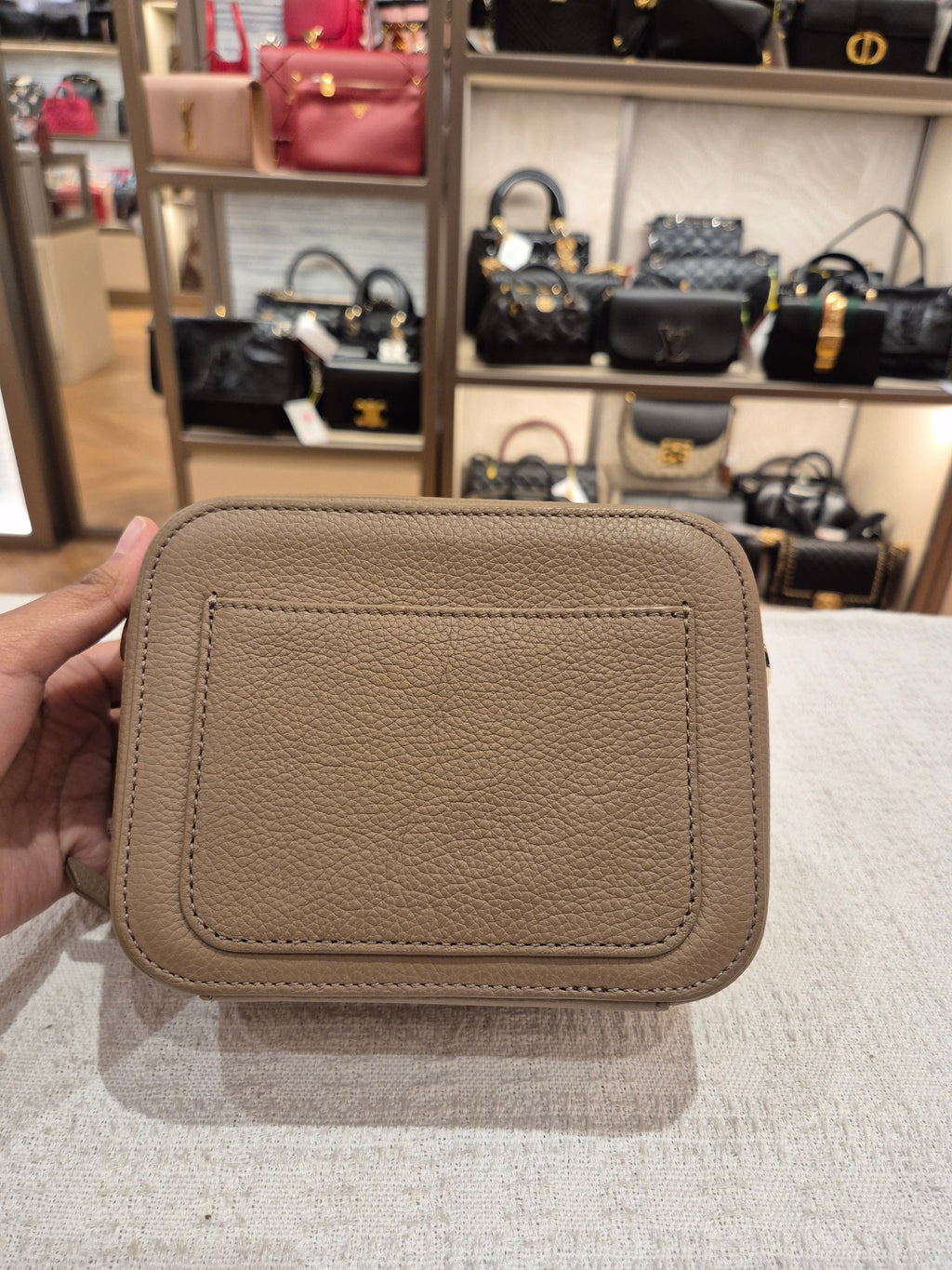 Aigner Zita Mini Camera Bag Taupe