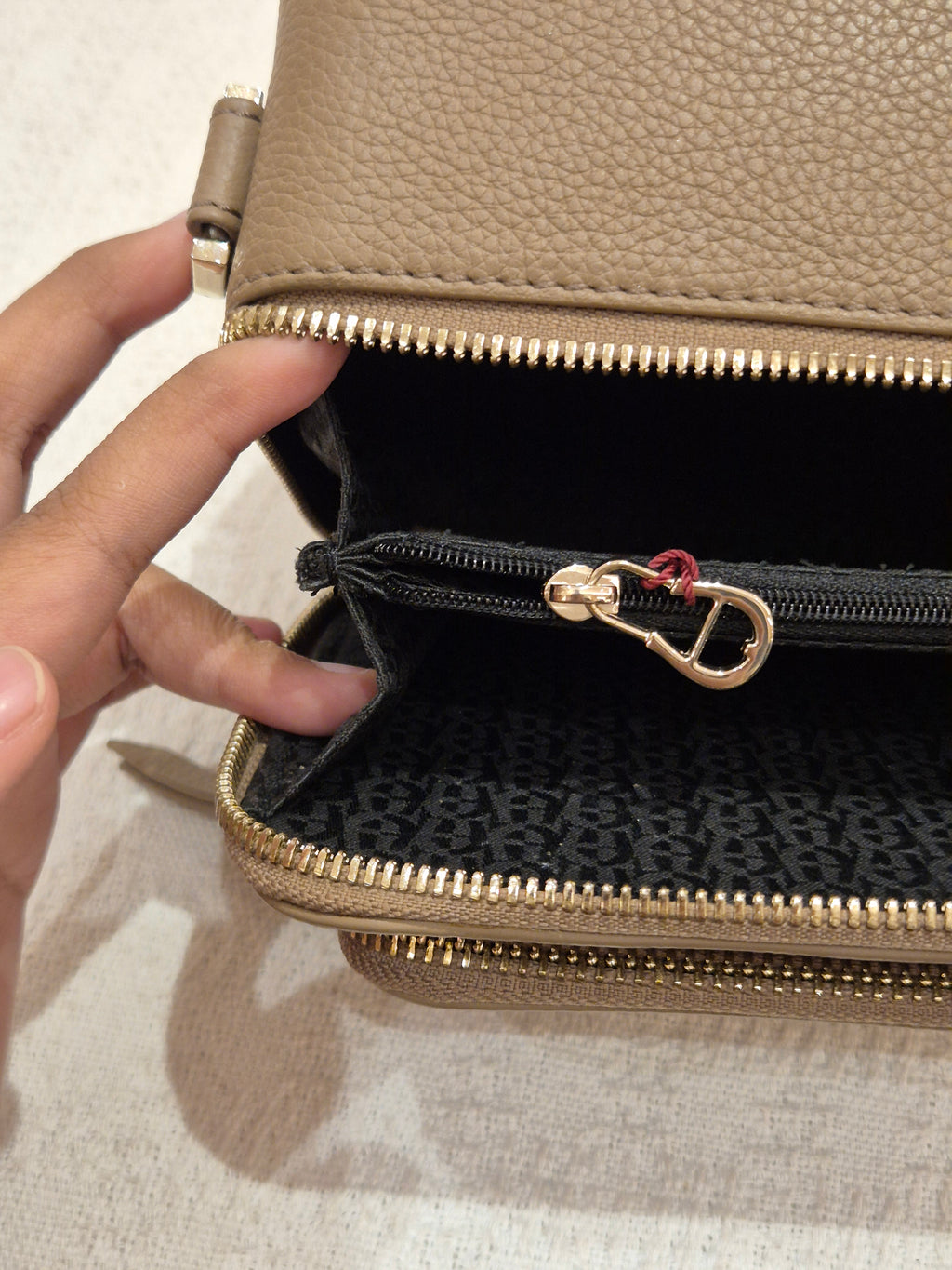 Aigner Zita Mini Camera Bag Taupe